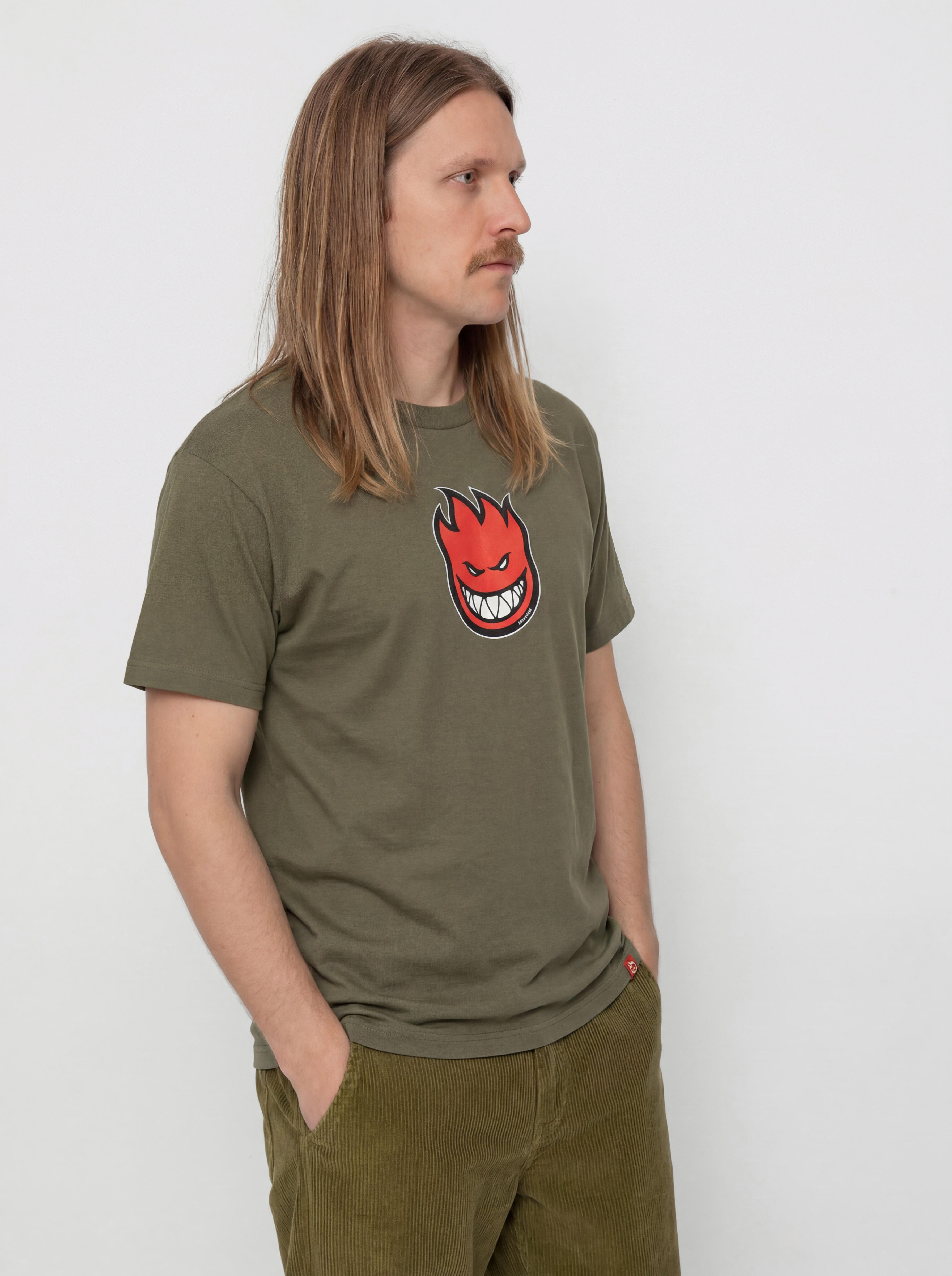 u0422u0435u043du0438u0441u043au0430 Spitfire Bighead Mid Fill (military green w/red black & white print)