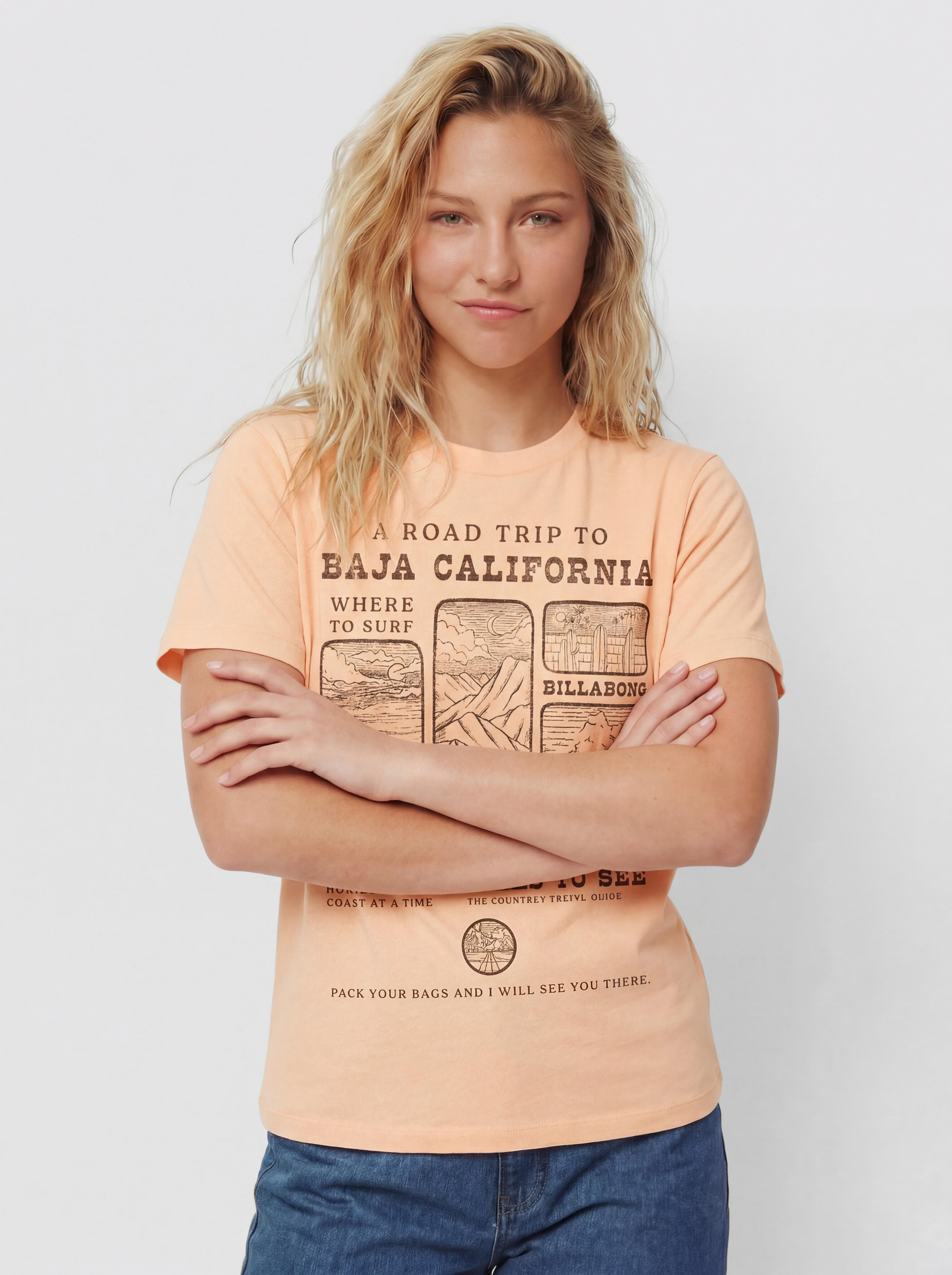 Тениска Billabong Flying To The Moon Wmn (soft peach)