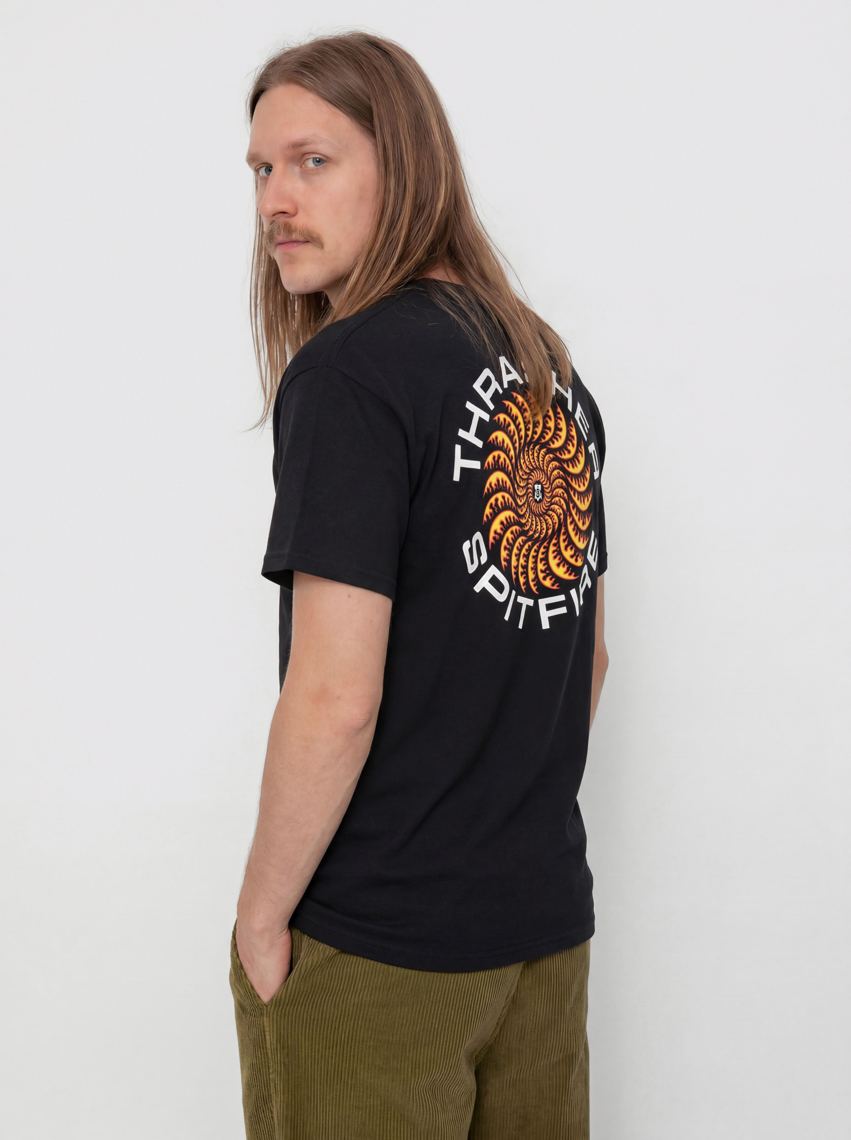 Тениска Thrasher x Spitfire Classic Swirl (black)