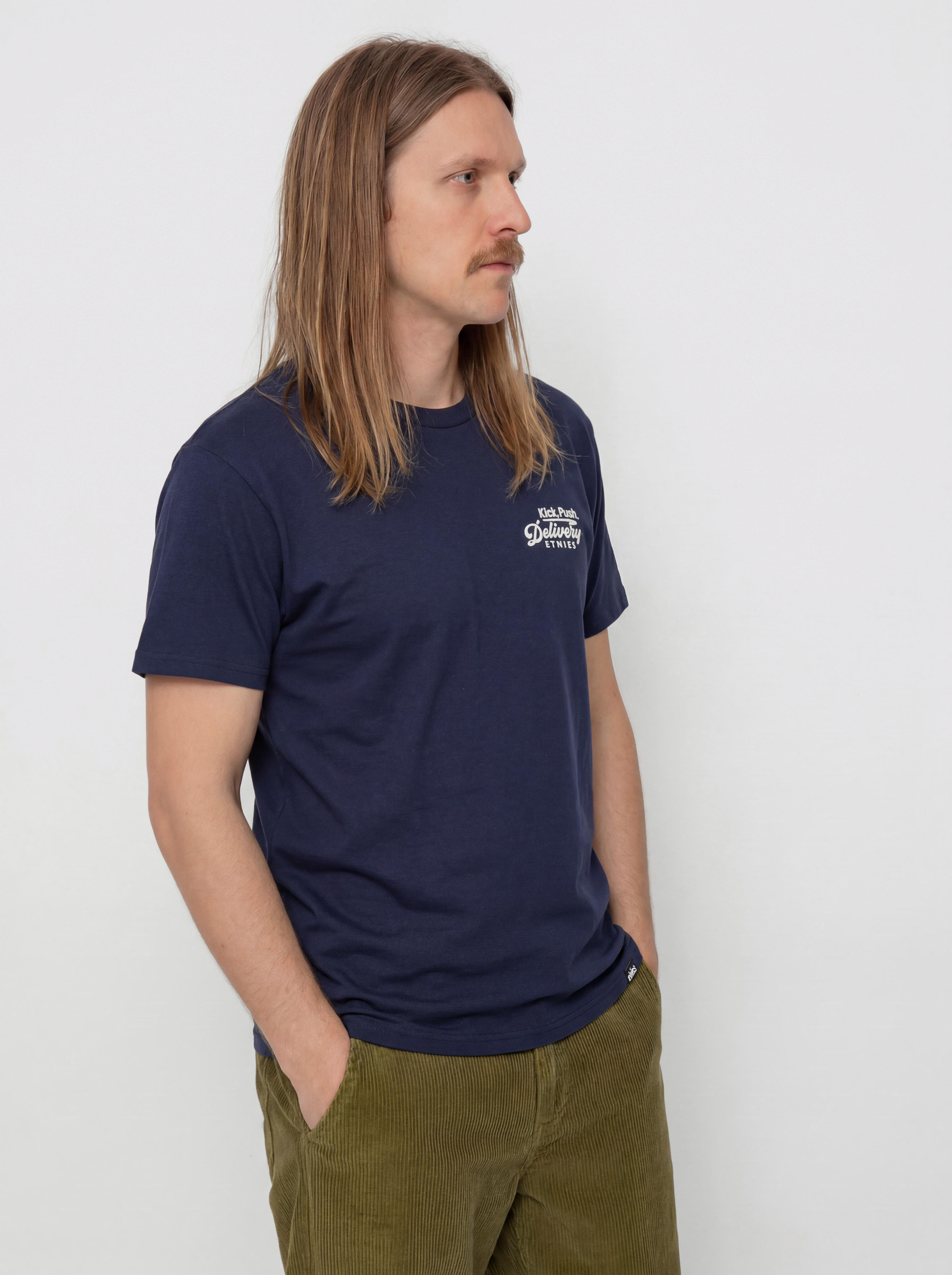 Тениска Etnies Kick Push (navy/tan)