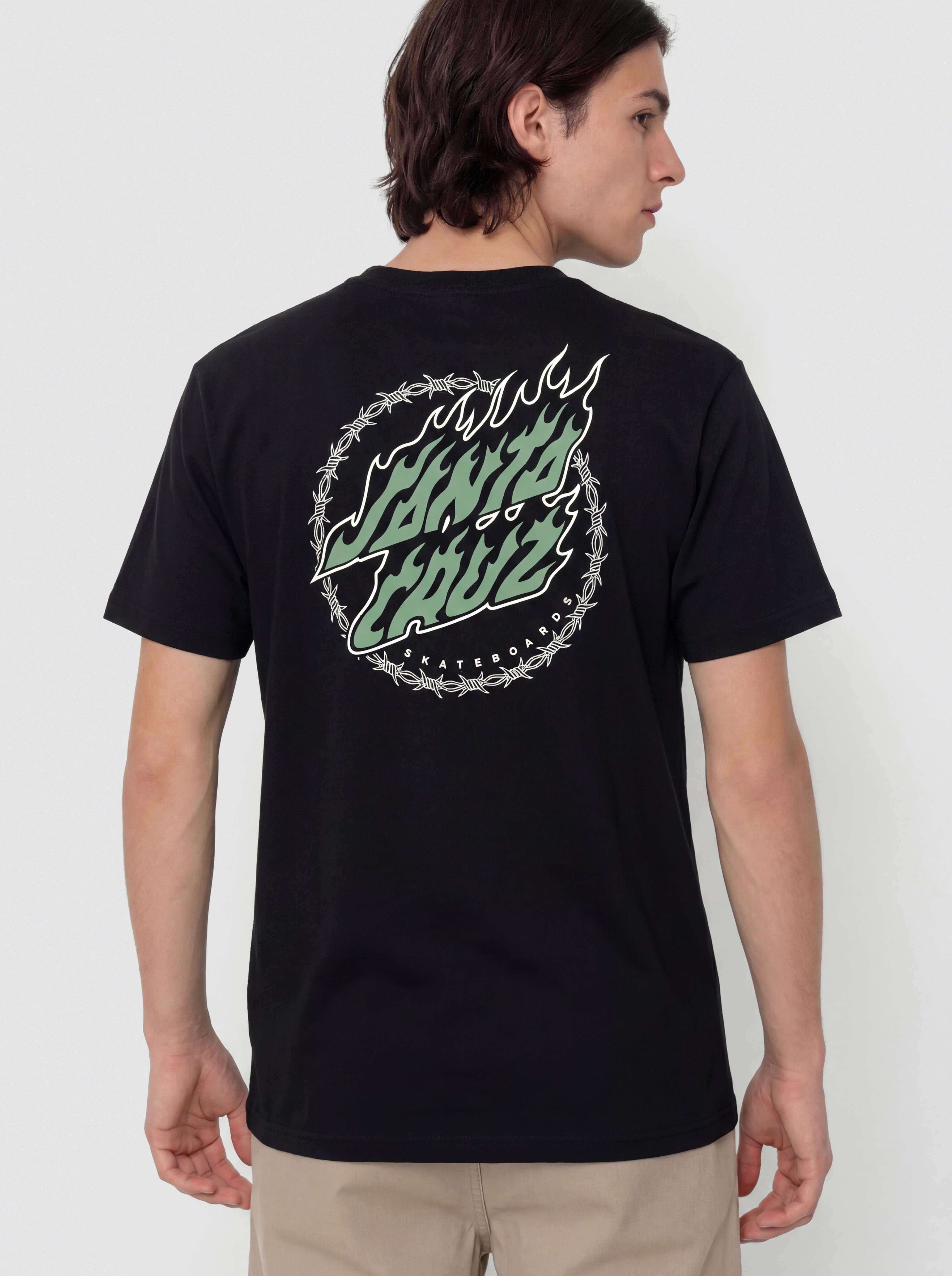 Тениска Santa Cruz Wired Flame Dot Chest (black)