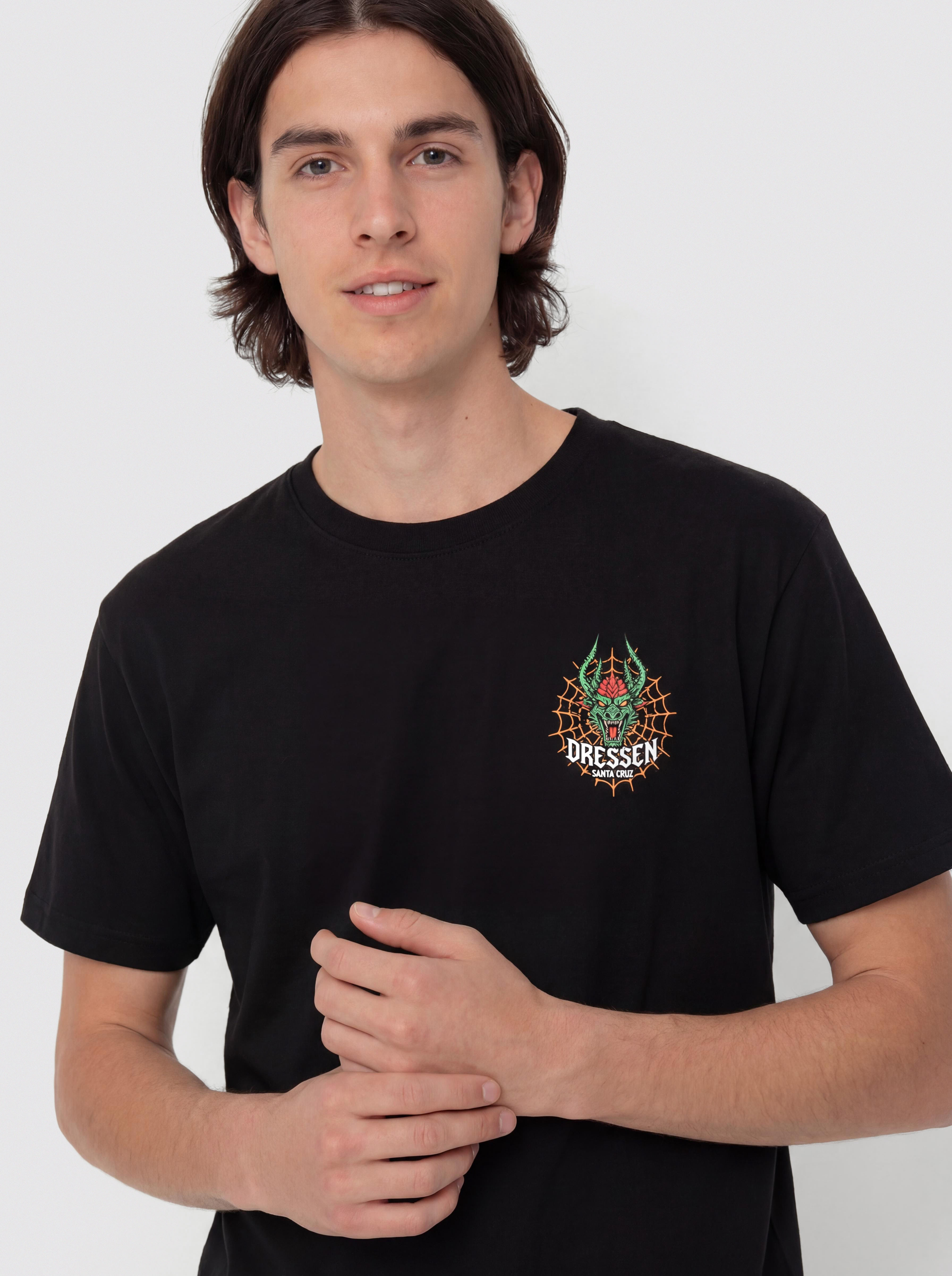 Тениска Santa Cruz Dressen Rose Cross 2 (black)