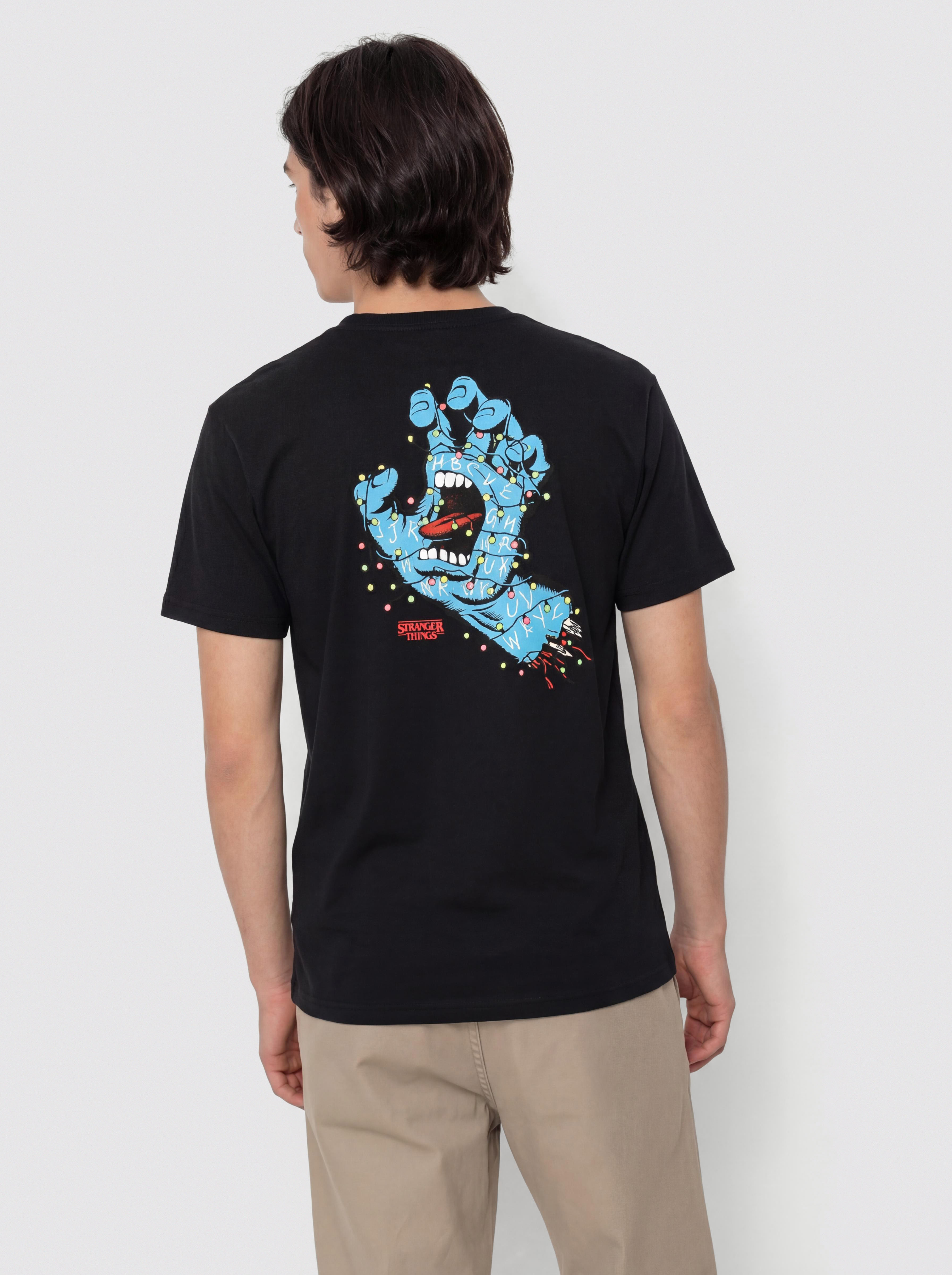 Тениска Santa Cruz X Stranger Things Screaming Lights (black)