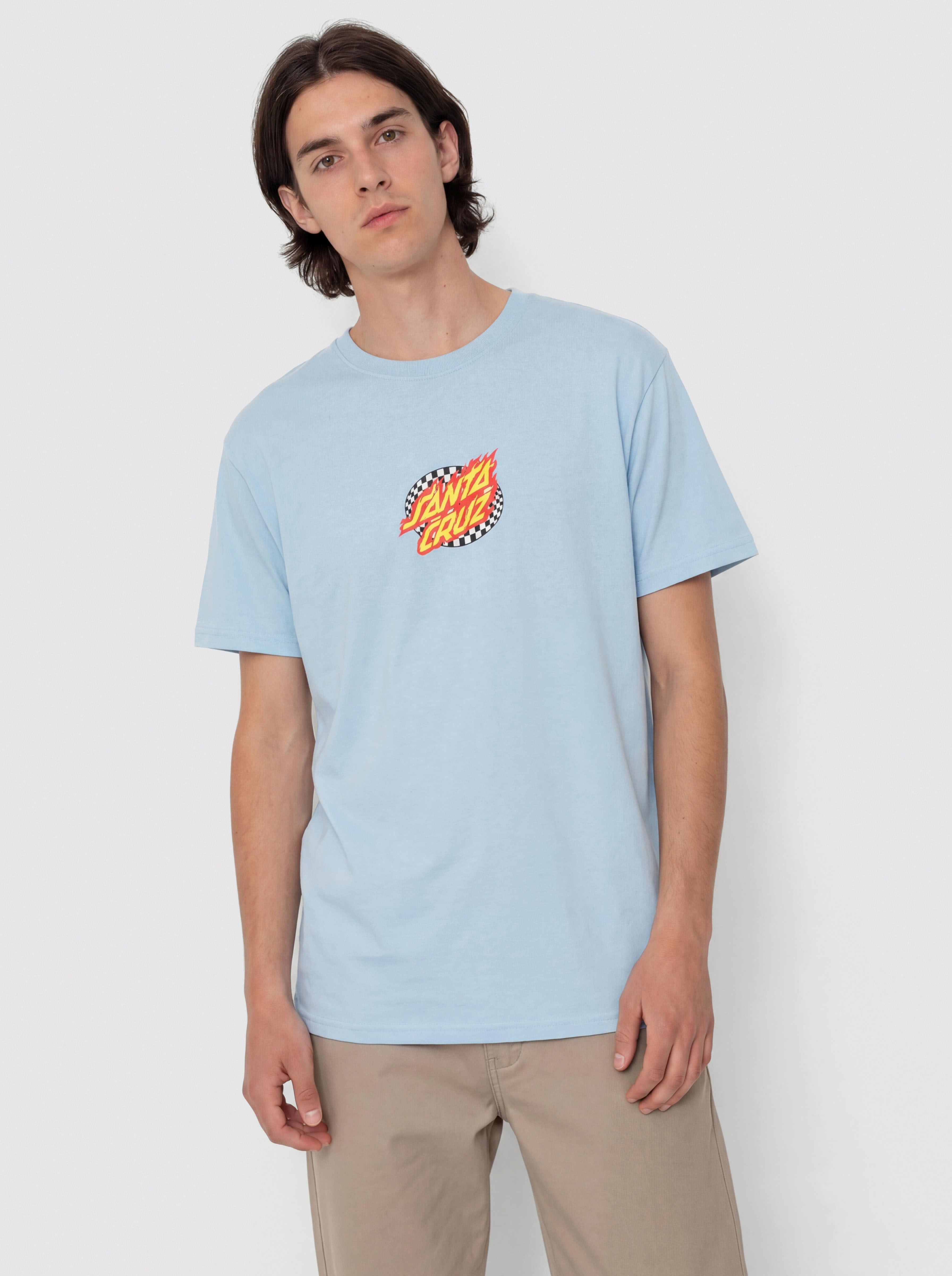 Тениска Santa Cruz Oval Check Flame Front (crystal blue)