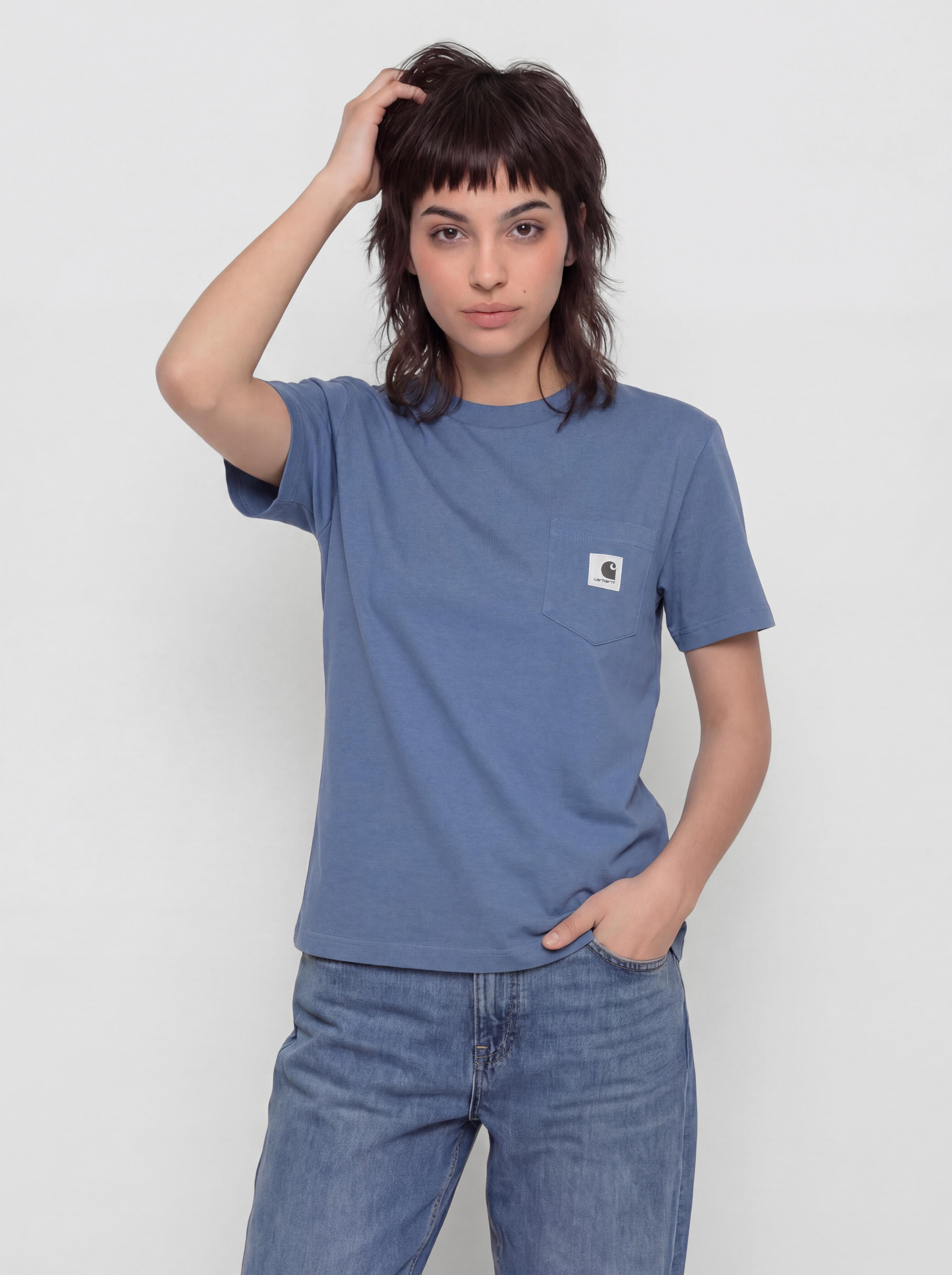Тениска Carhartt WIP Pocket Wmn (blue iris)