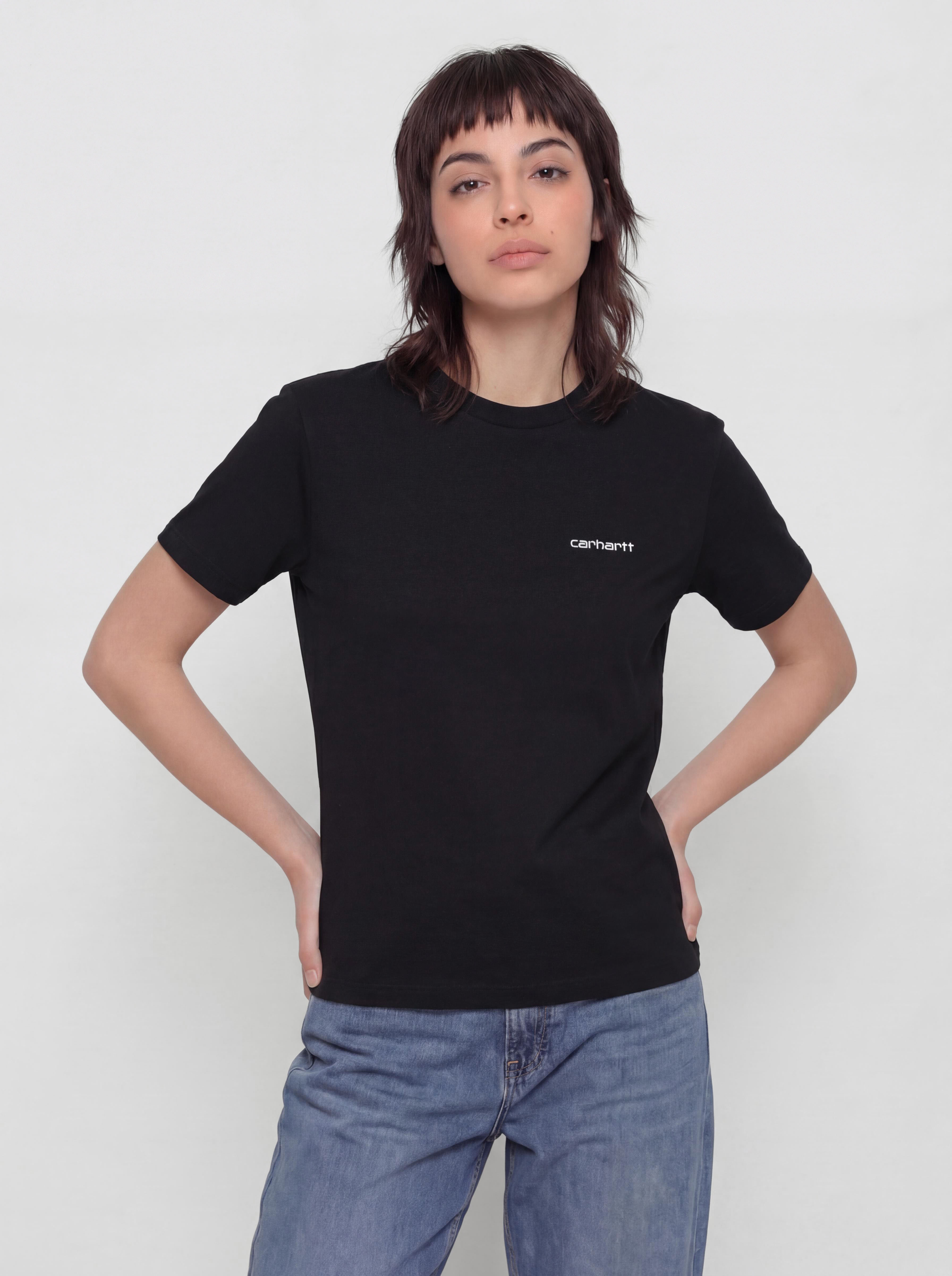 Тениска Carhartt WIP Script Embroidery Wmn (black/white)