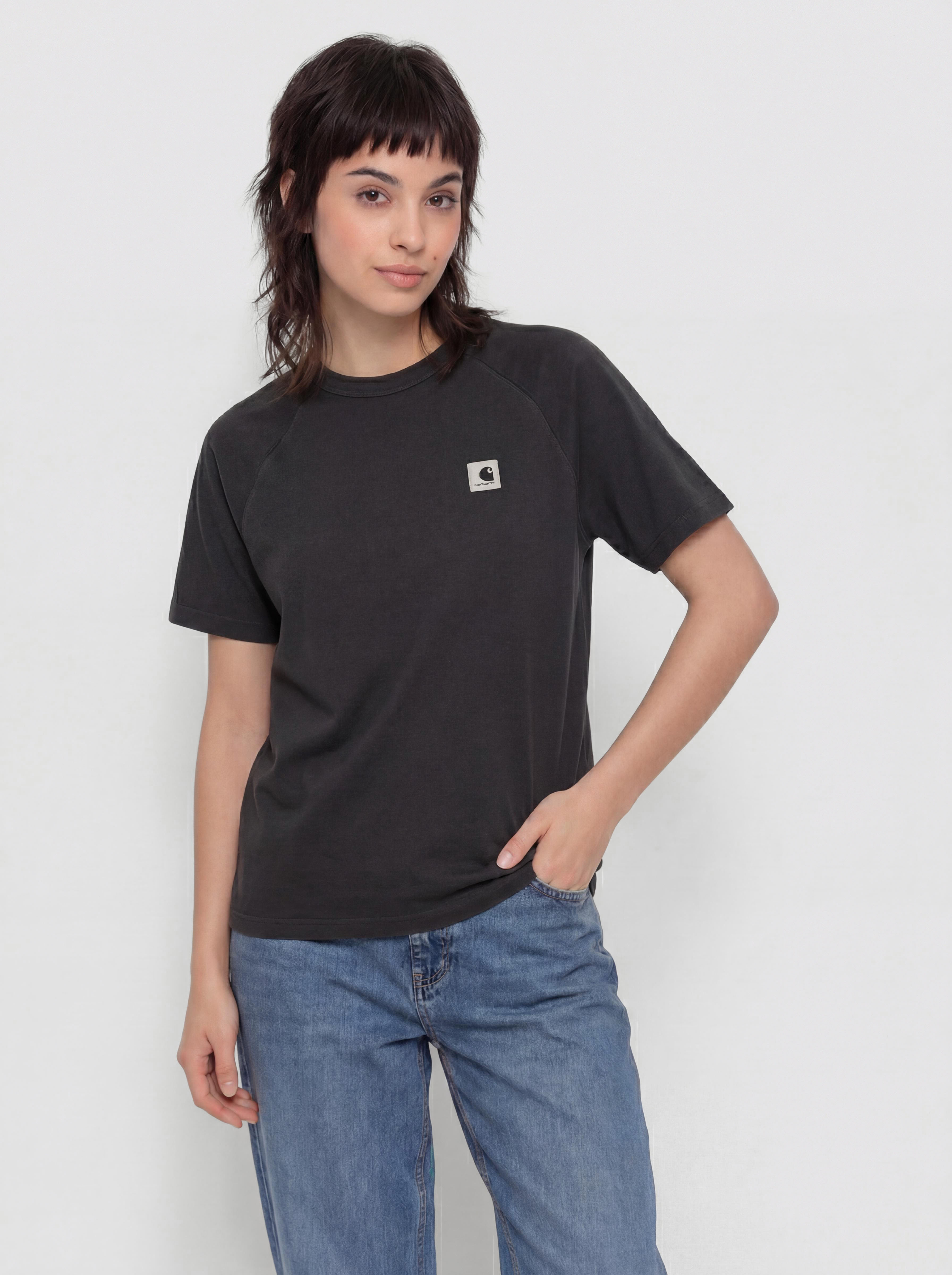 Тениска Carhartt WIP Hudson Wmn (black/chalk wash)
