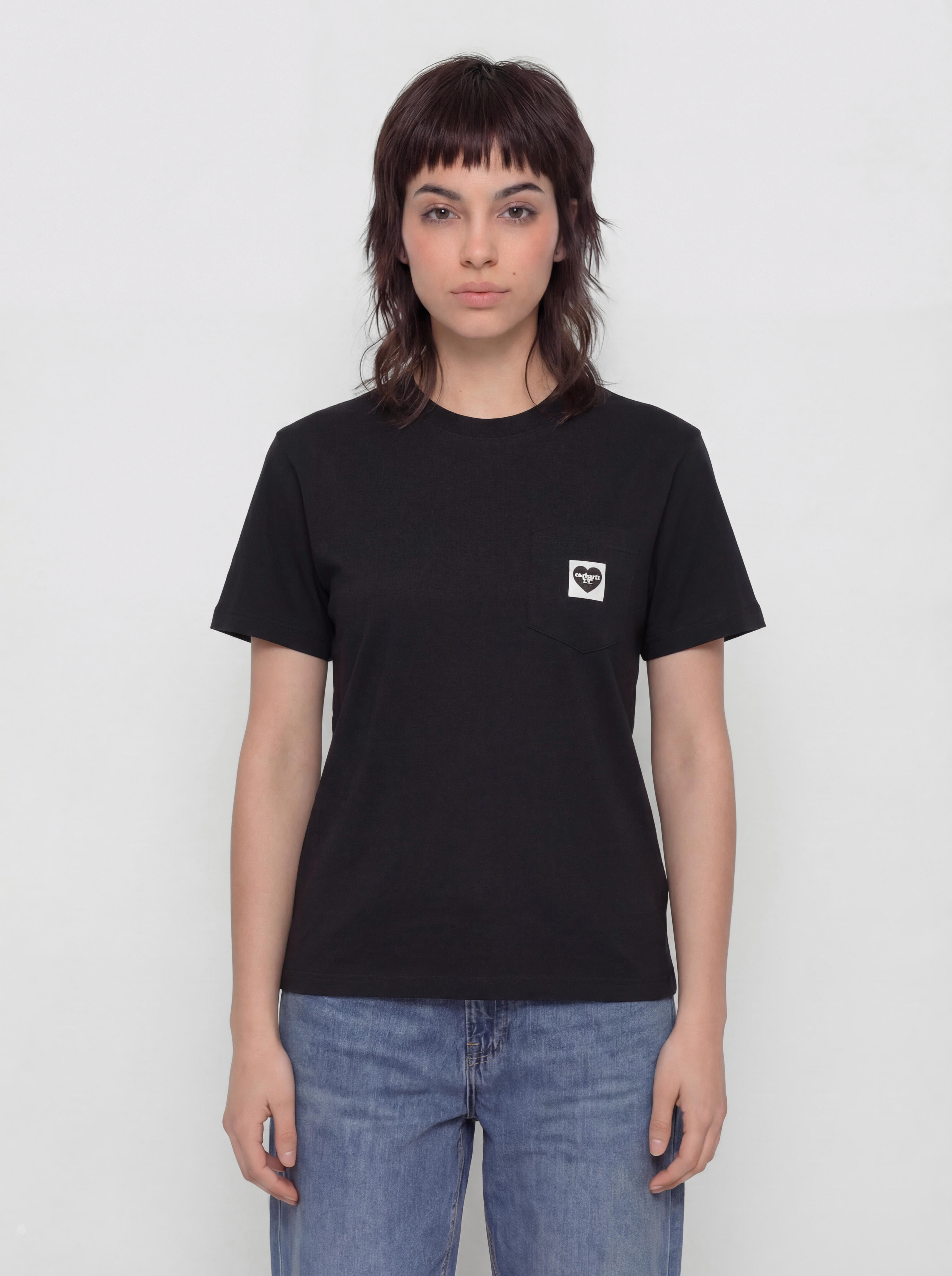 Тениска Carhartt WIP Pocket Heart Wmn (black/black)