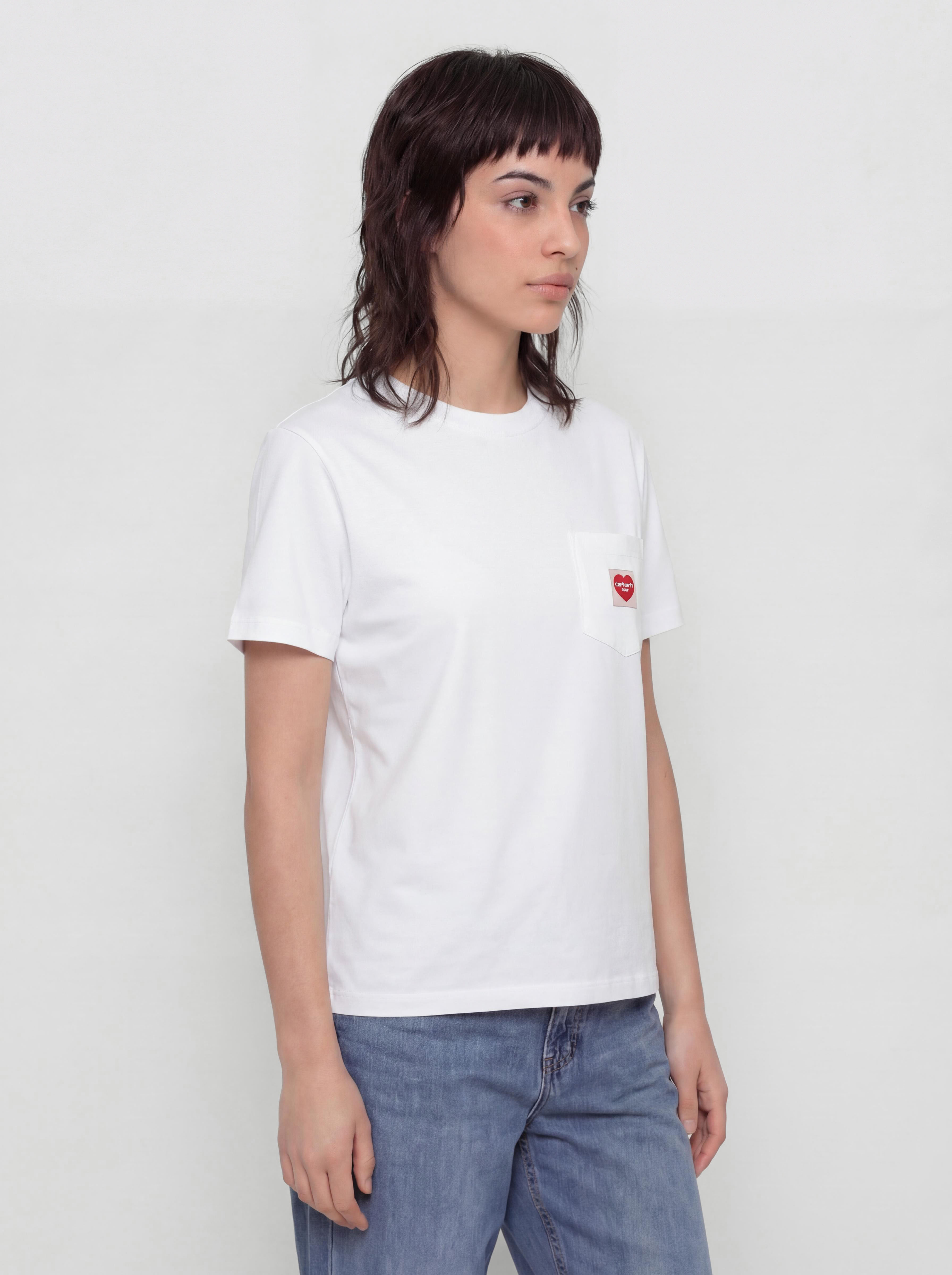 u0422u0435u043du0438u0441u043au0430 Carhartt WIP Pocket Heart Wmn (white/red)