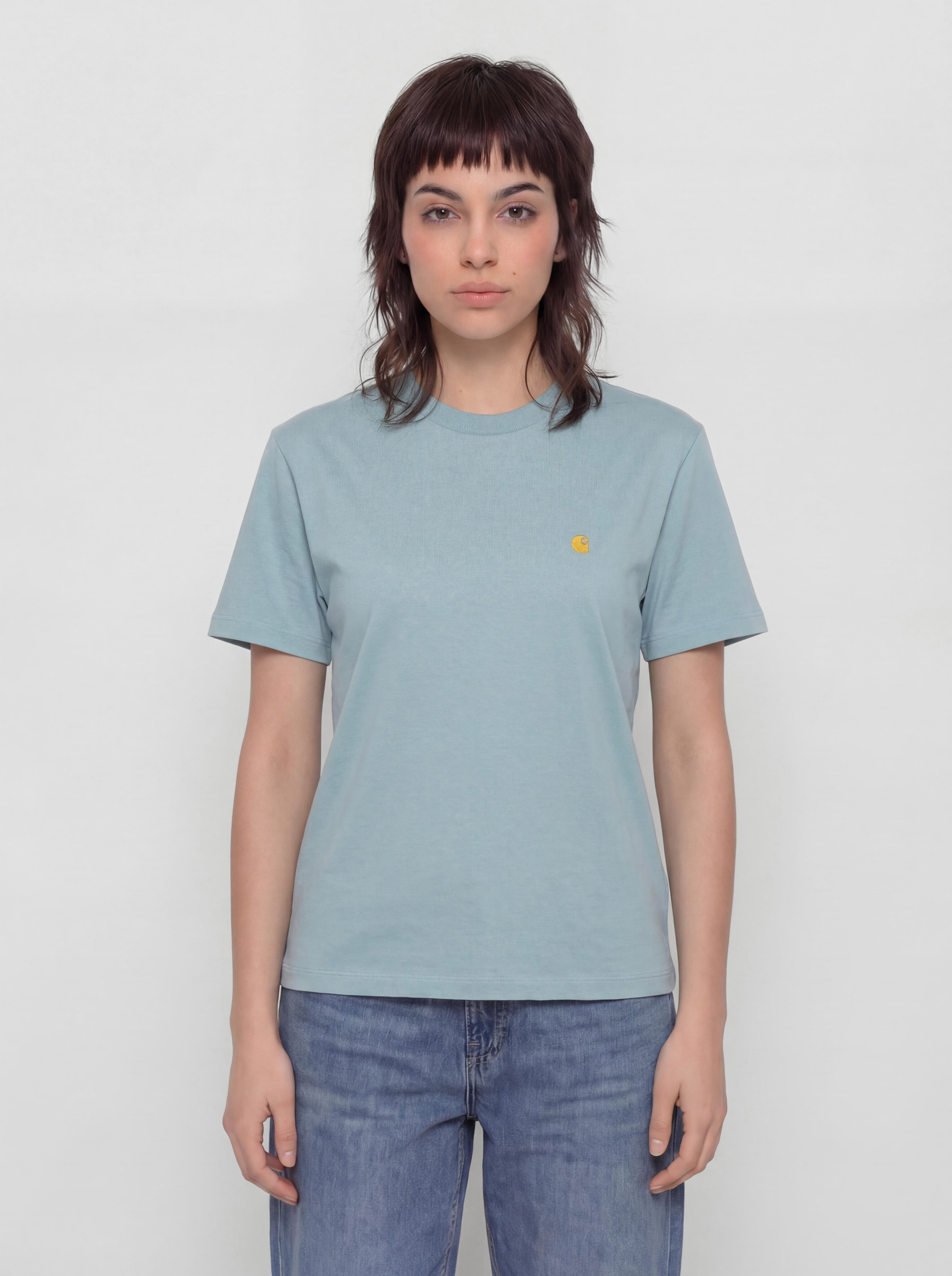 Тениска Carhartt WIP Chase Wmn (tourmaline/gold)