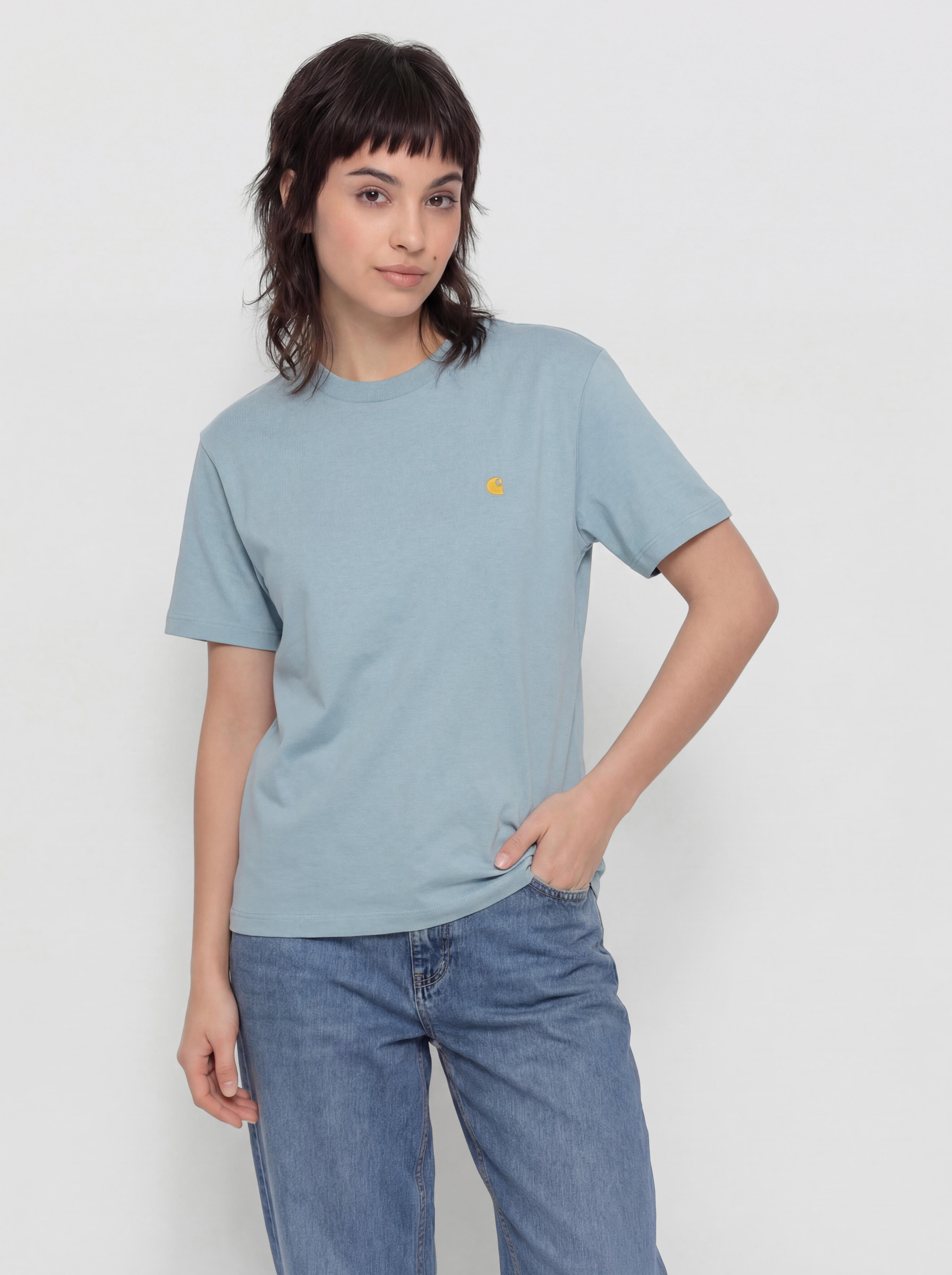 Тениска Carhartt WIP Chase Wmn (tourmaline/gold)
