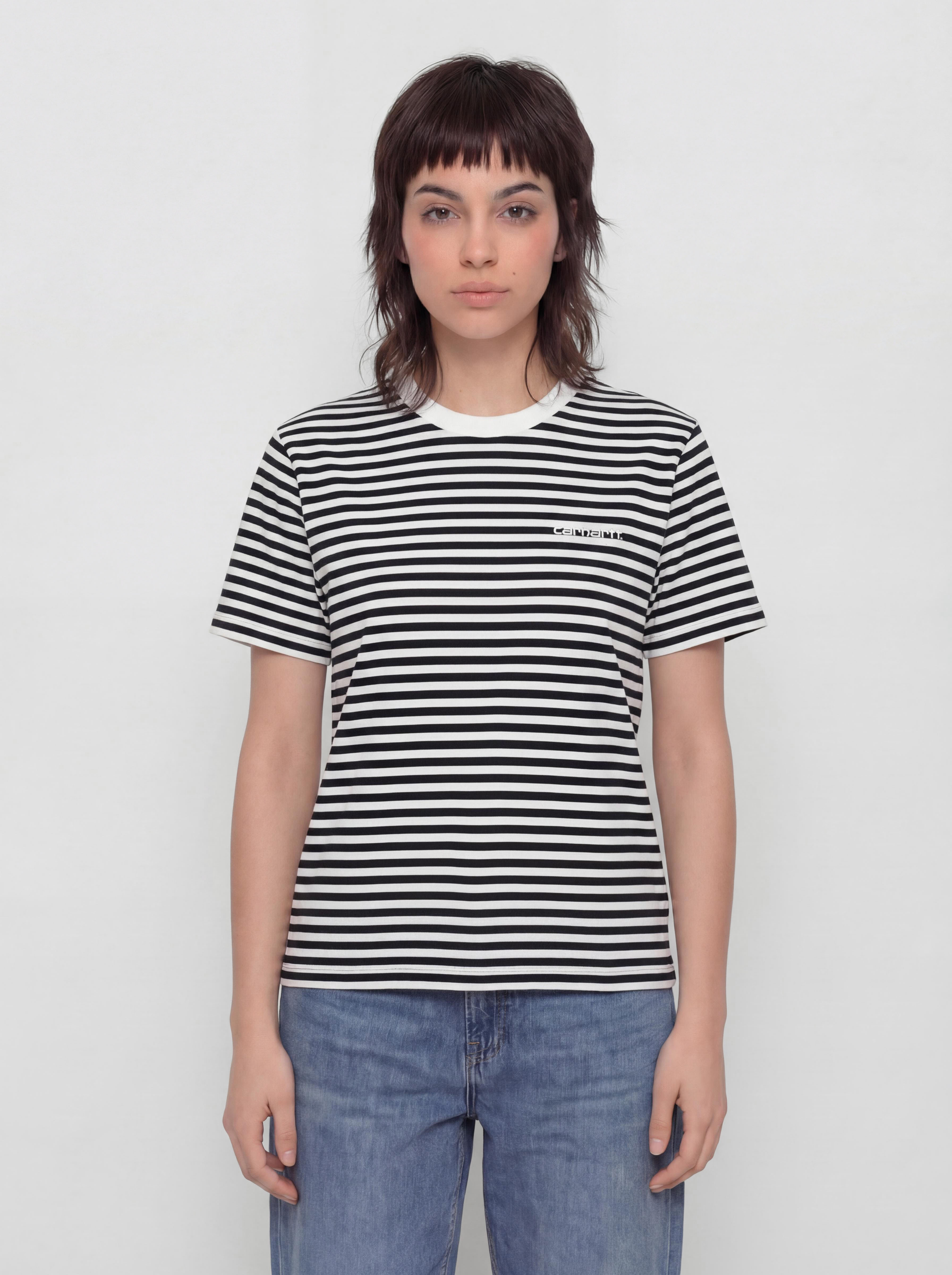 Тениска Carhartt WIP Ezra Wmn (ezra stripe/black/wax)