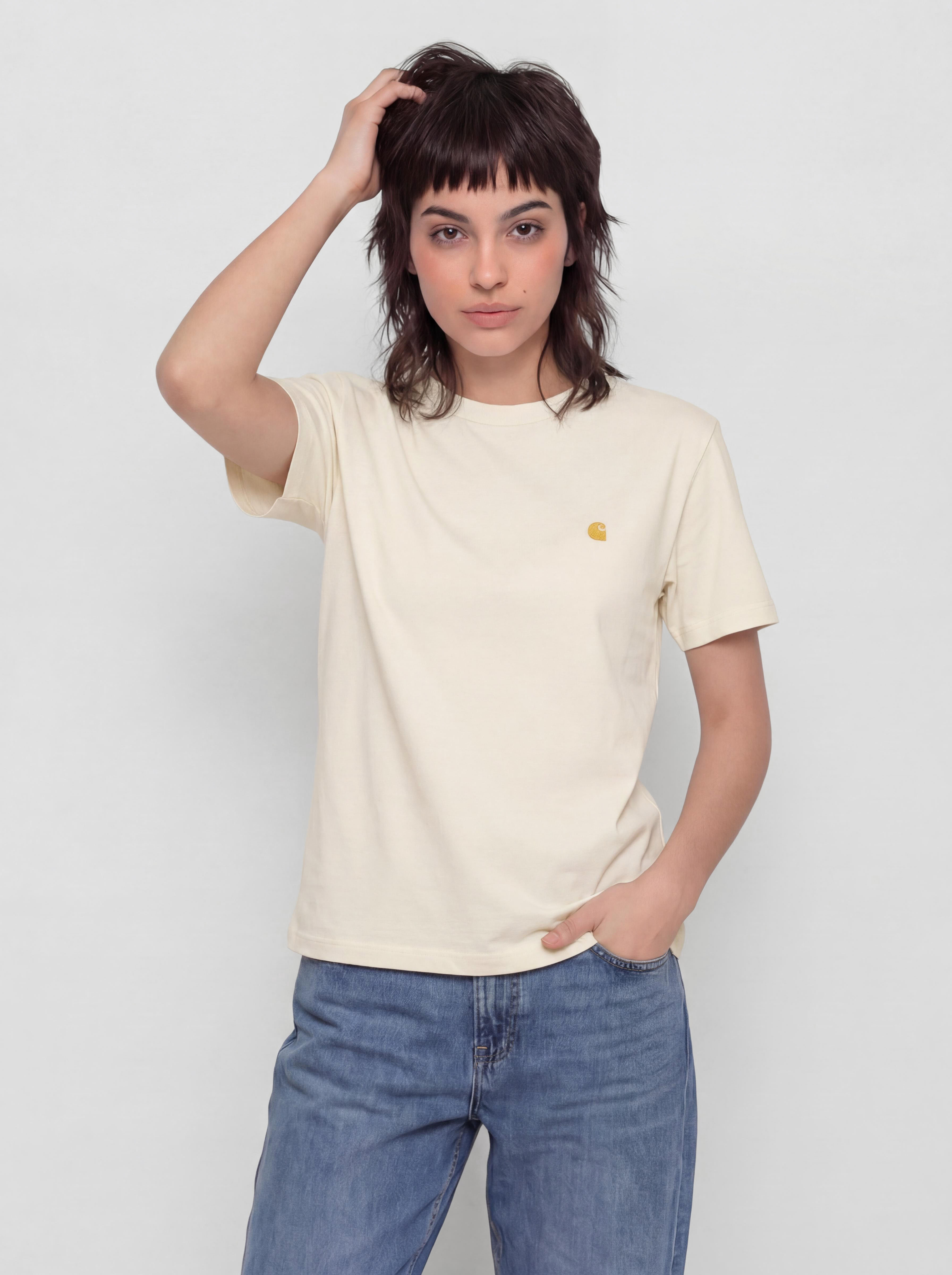 Тениска Carhartt WIP Chase Wmn (cinnerus/gold)