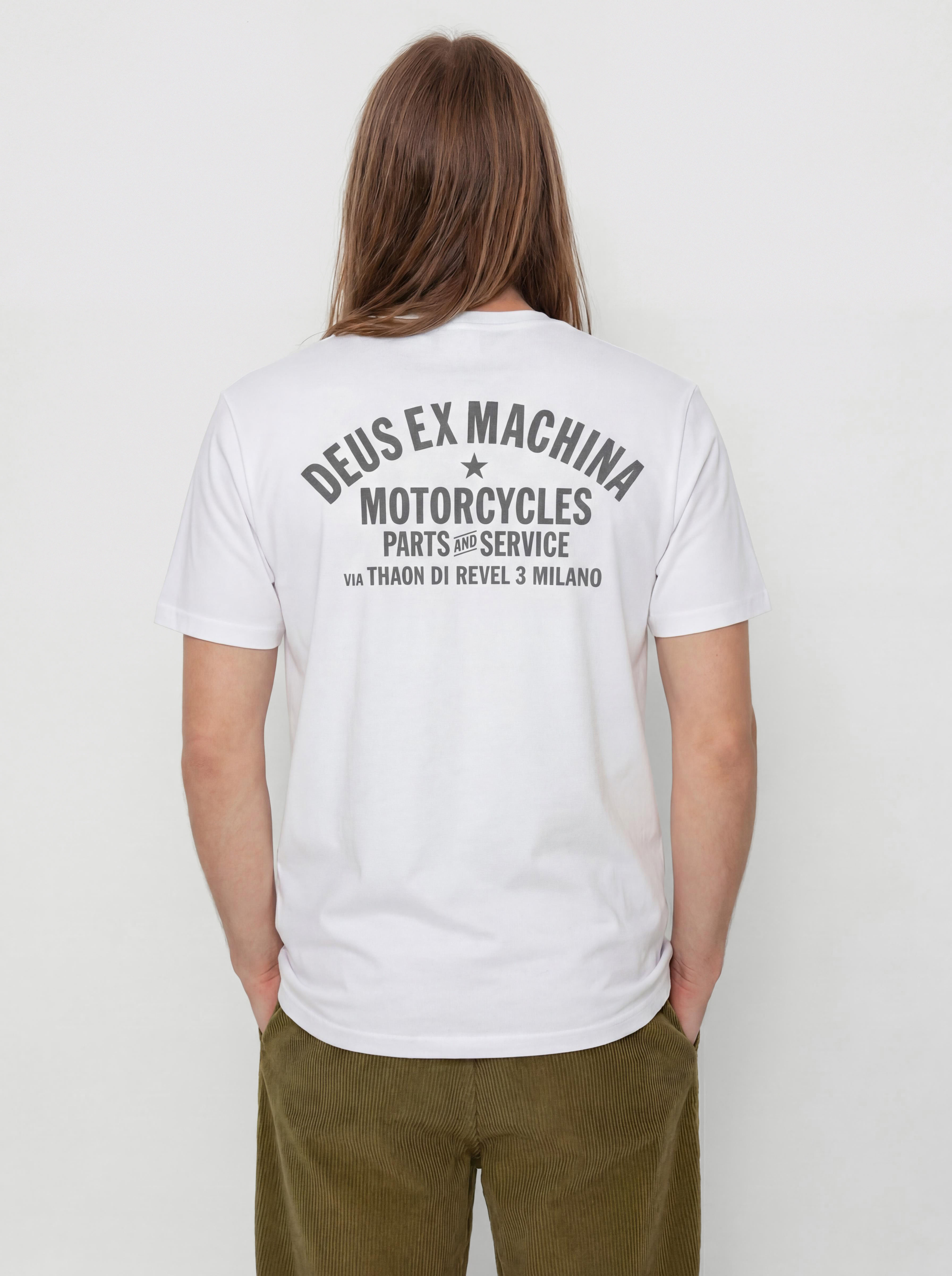 Тениска Deus Ex Machina Milano Address (white)