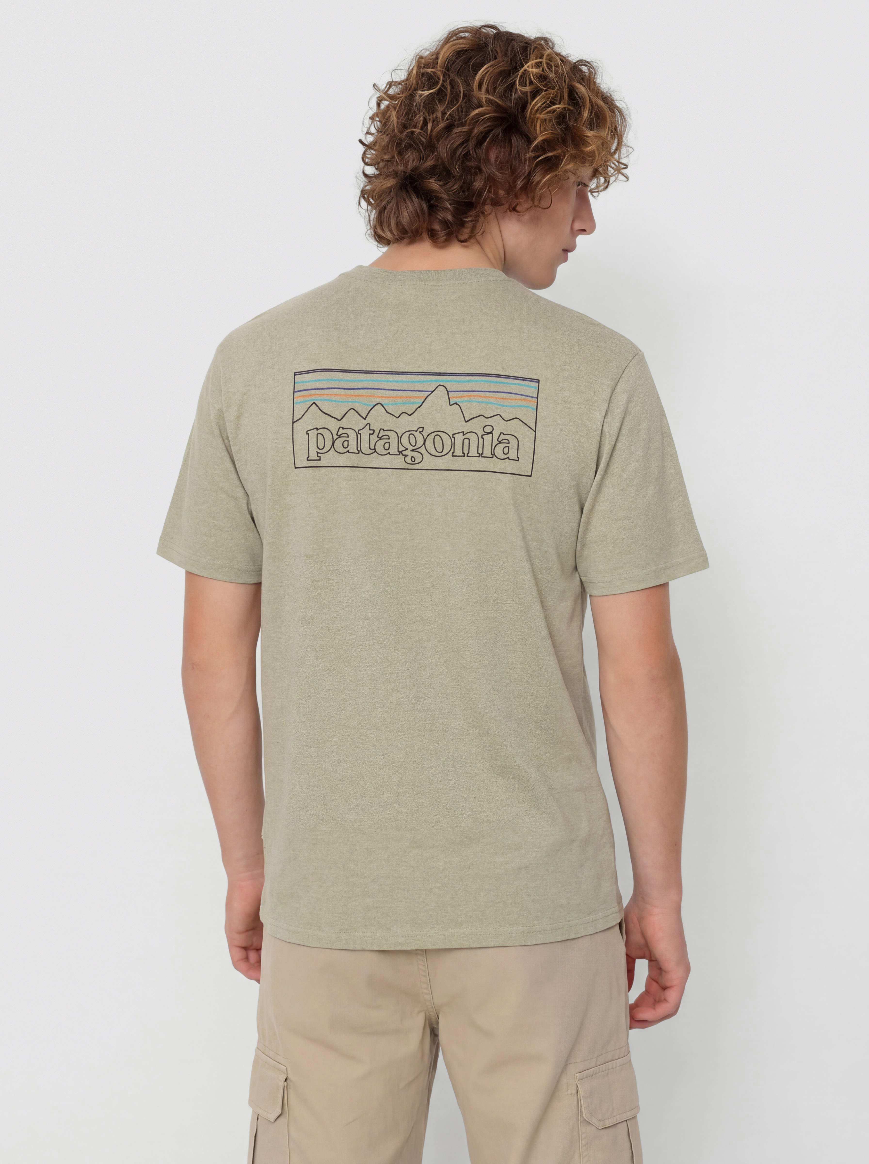Тениска Patagonia P 6 Logo Responsibili (p 6 outline/gumtree green)