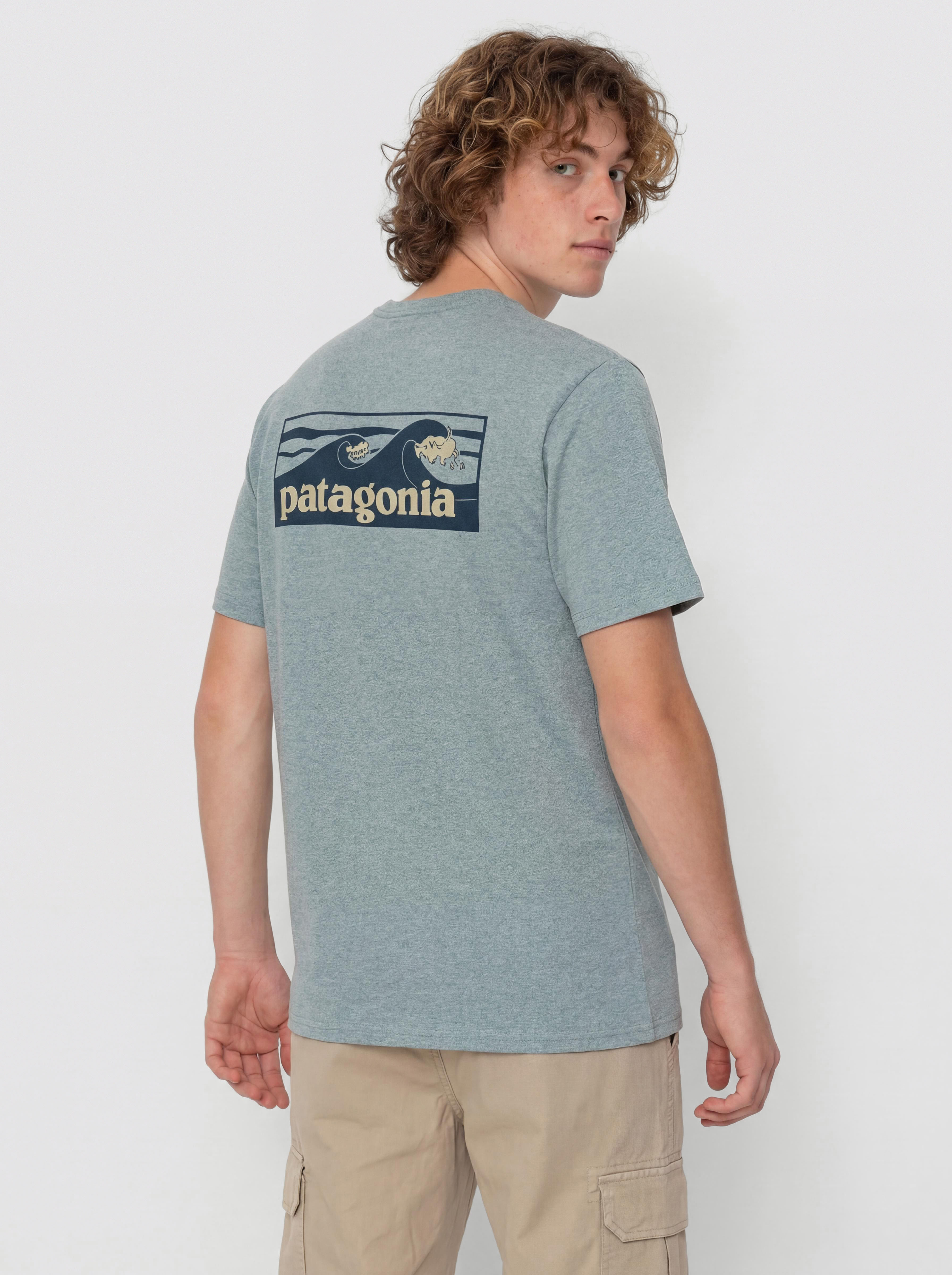 Тениска Patagonia Boardshort Logo Pocket Responsibili (blue sage)