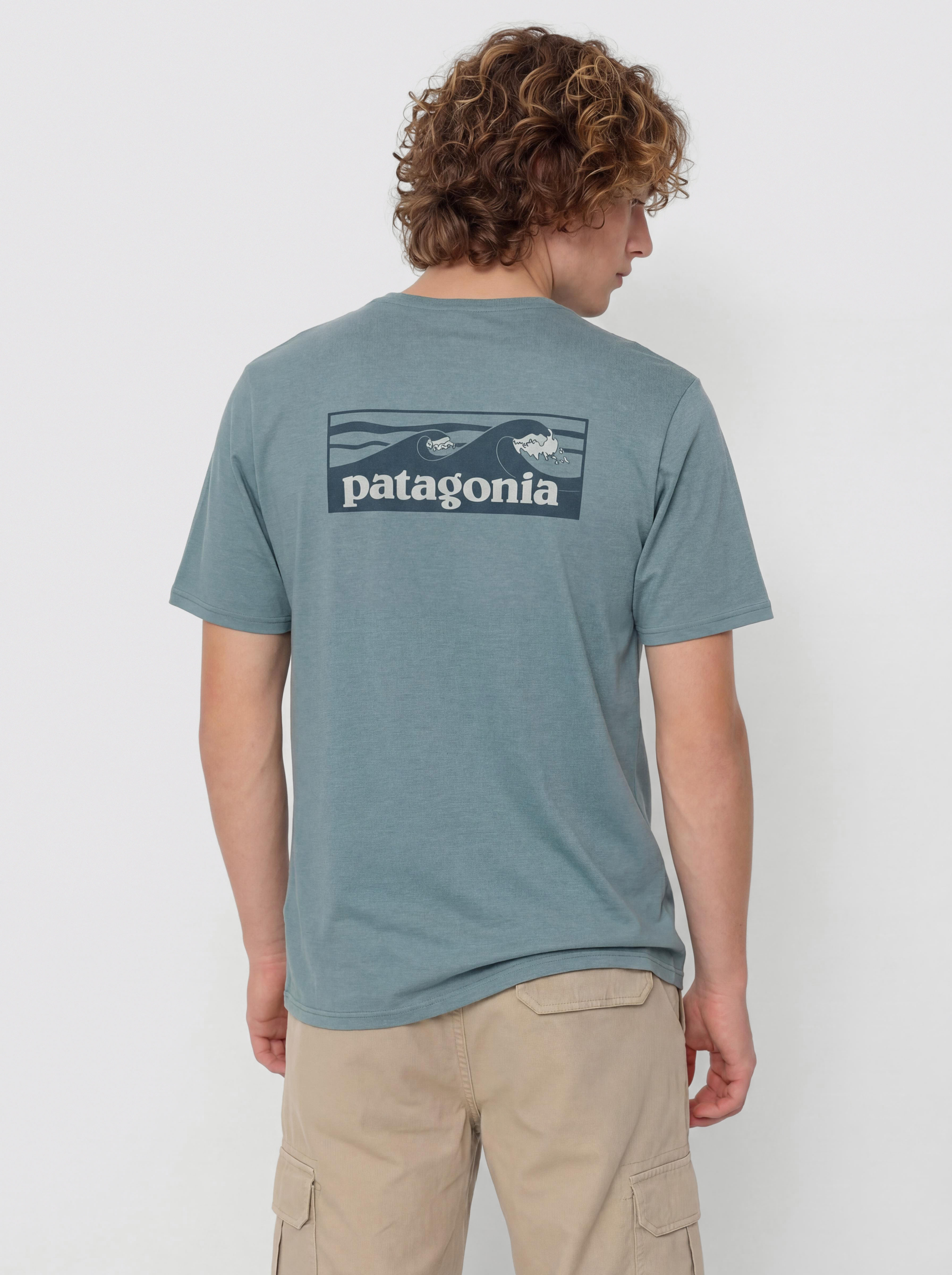 Тениска Patagonia Capilene Cool Boardshort Logo (blue sage/light blue sage)