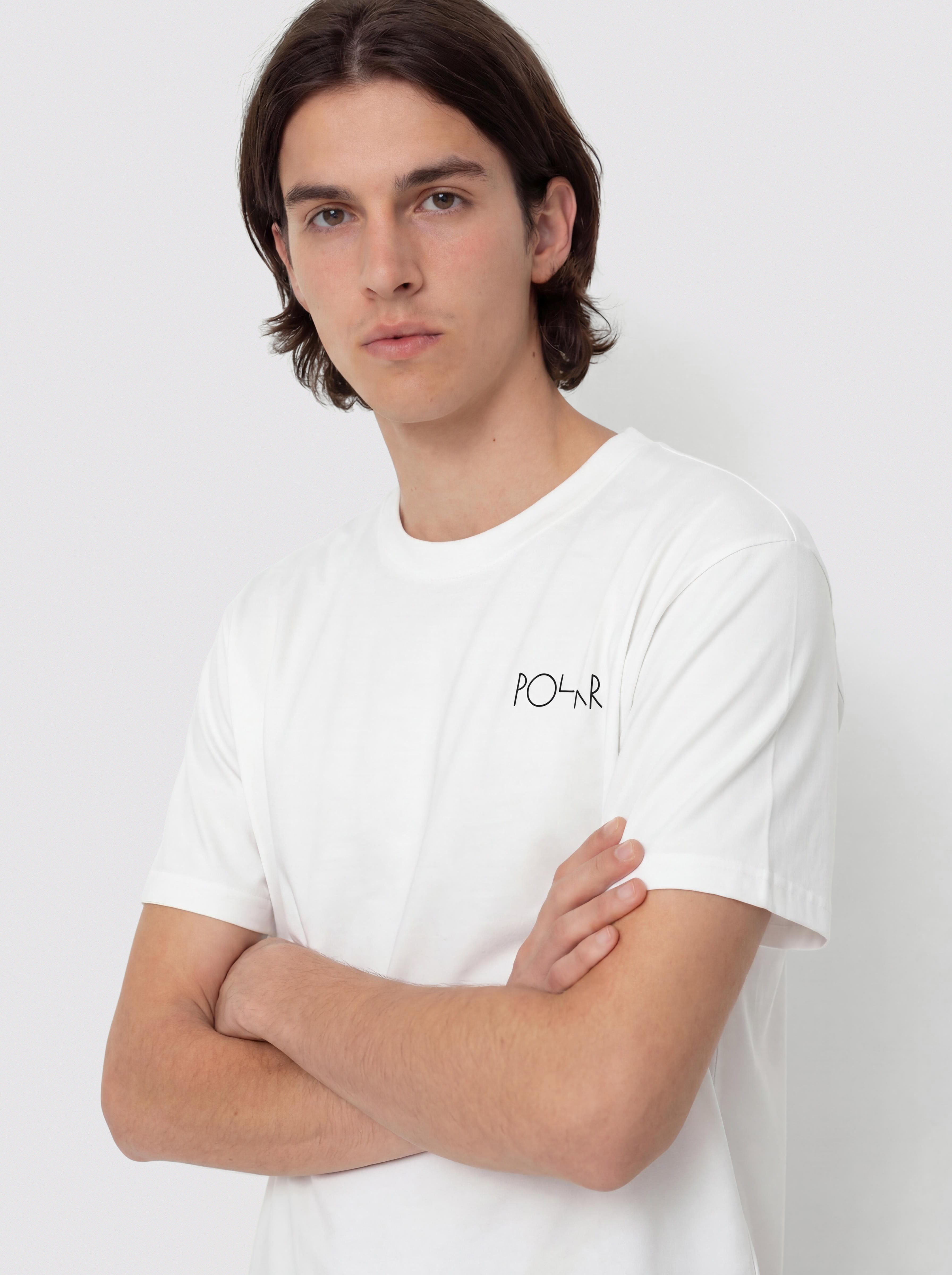 Тениска Polar Skate Fill Logo Martas Roses (white)