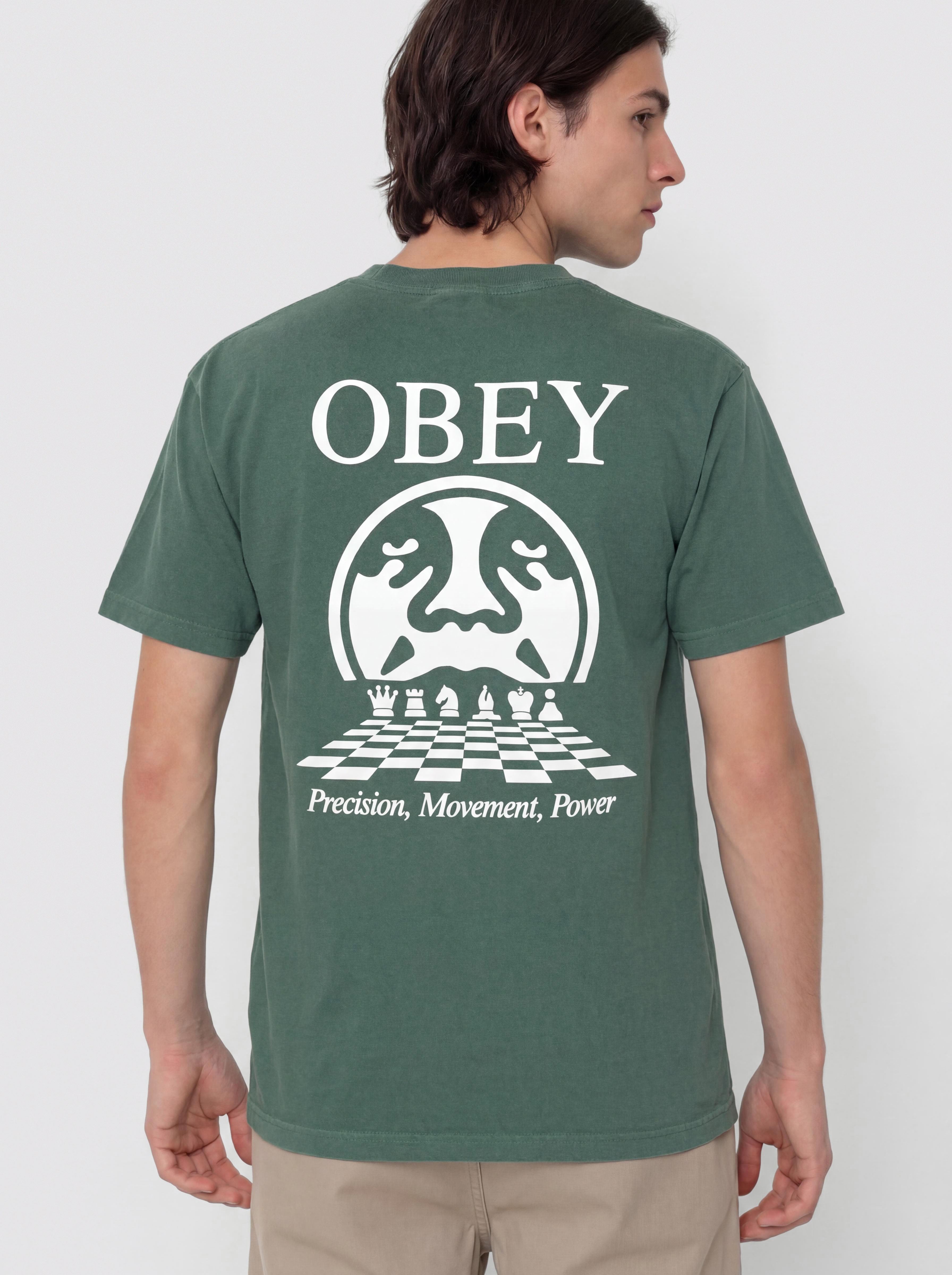 Тениска OBEY Obey Precision (pigment rainforest)