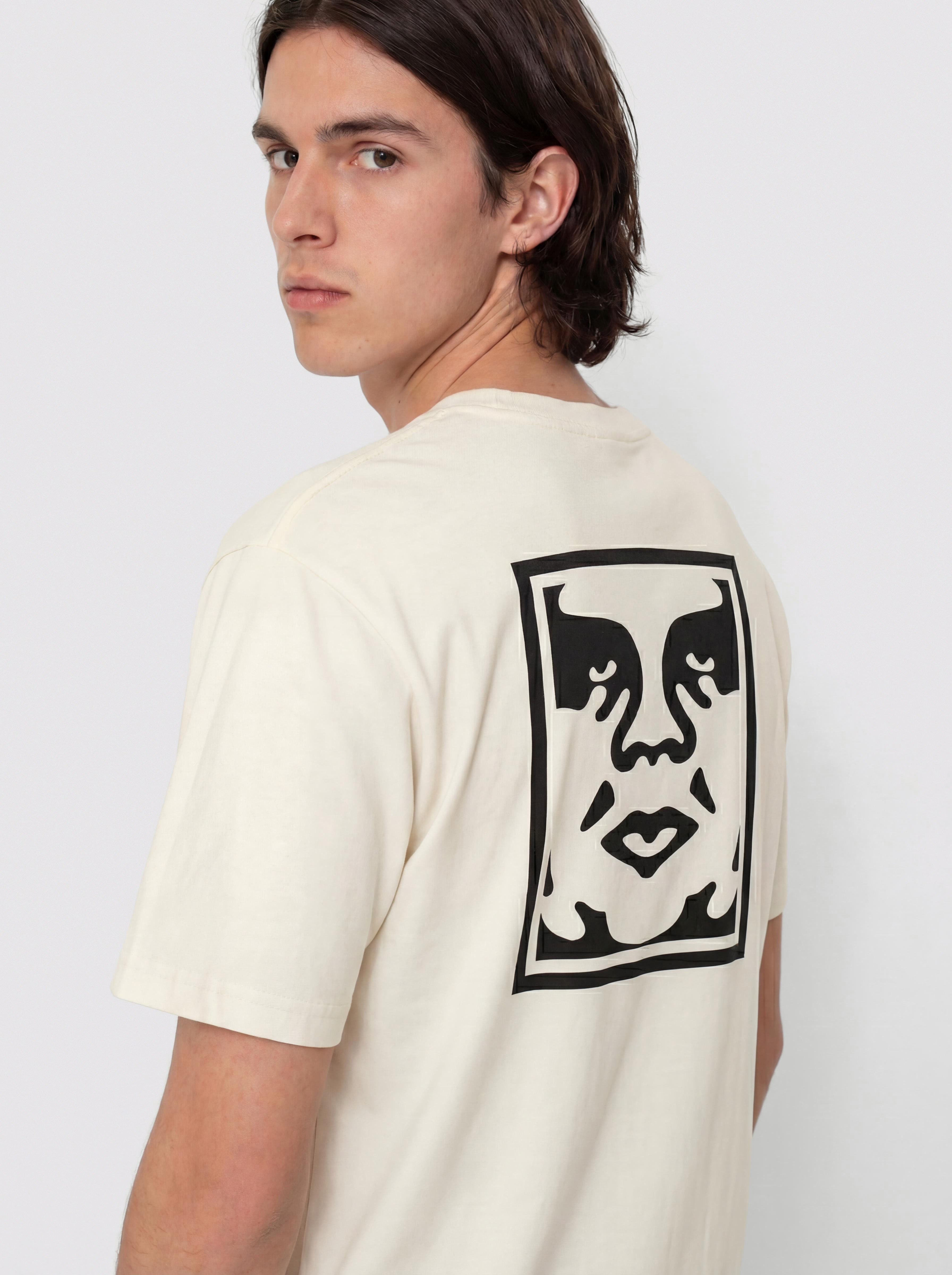 Тениска OBEY Obey Bold Icon Face (pigment chalk)