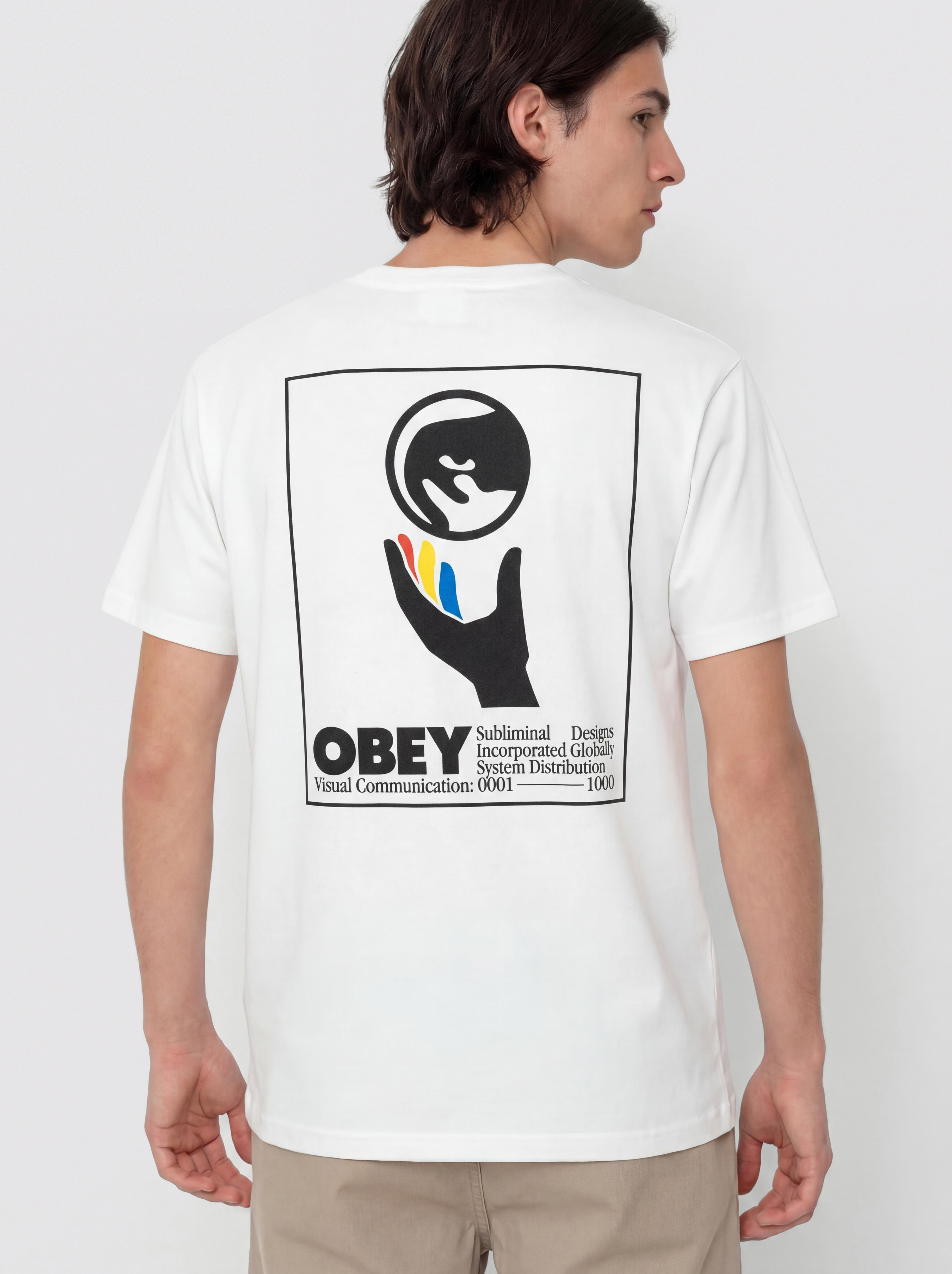 Тениска OBEY Global Systems (white)