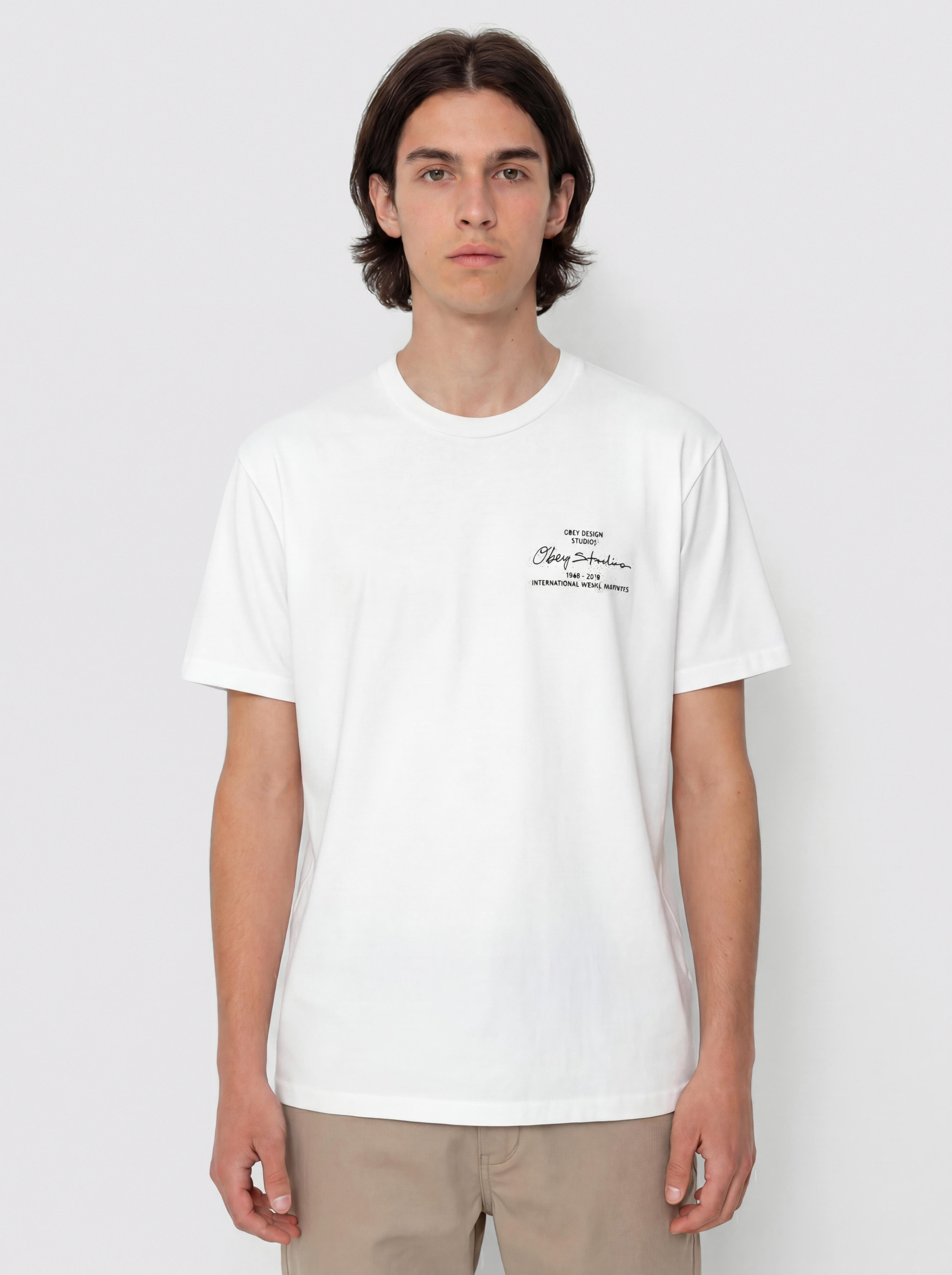 Тениска OBEY Institute (pigment vintage white)