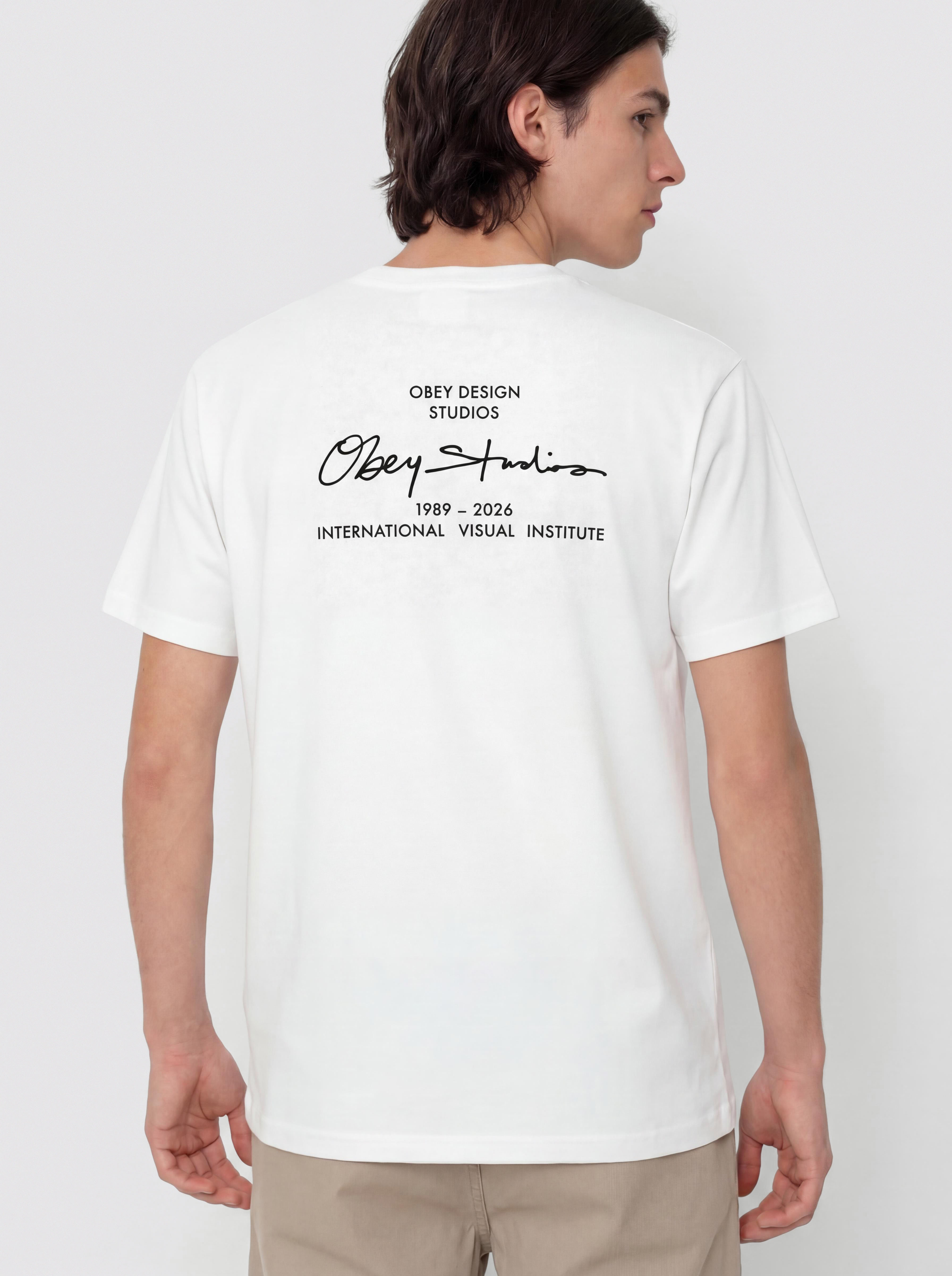 Тениска OBEY Institute (pigment vintage white)