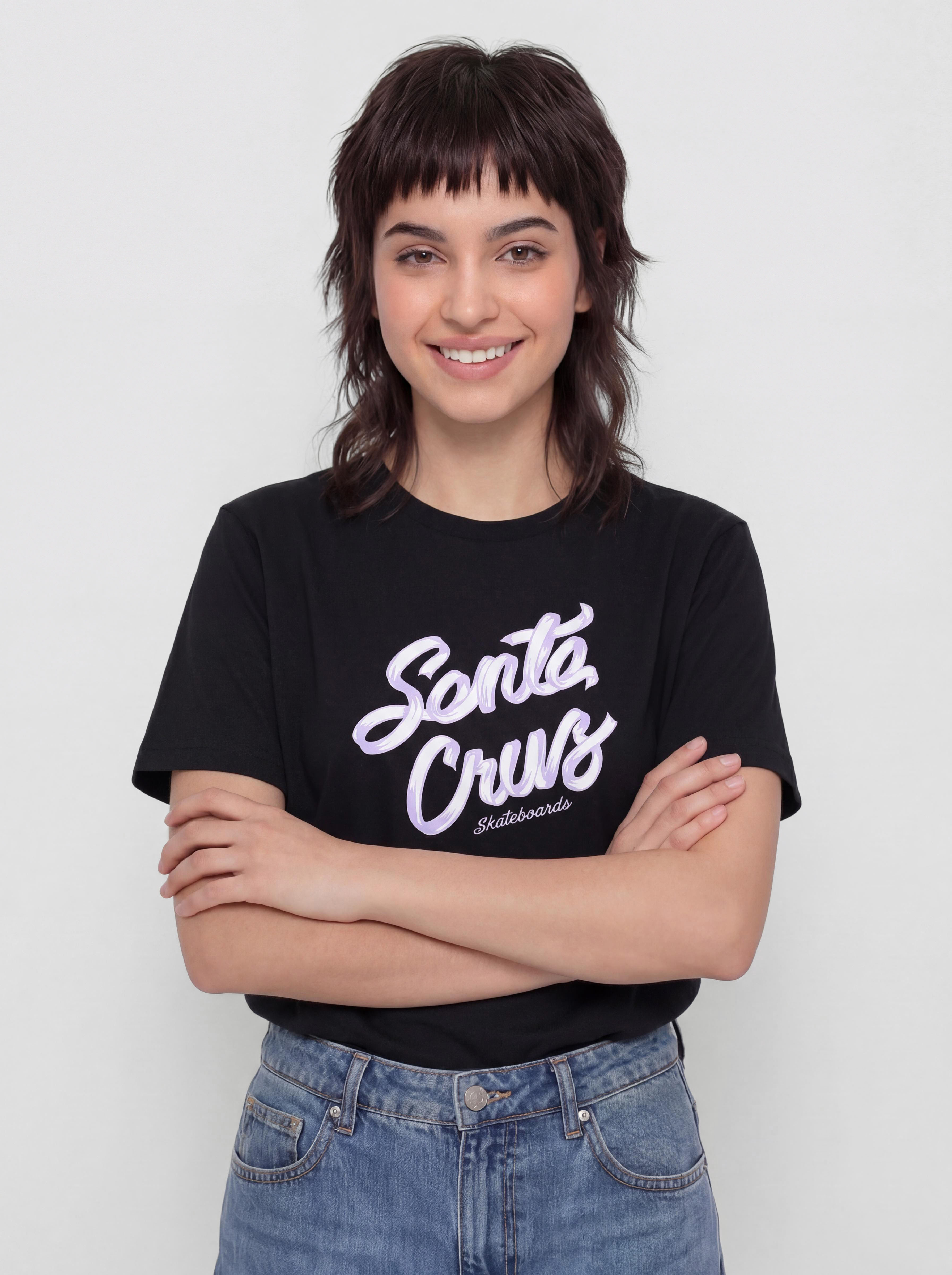 Тениска Santa Cruz Ribbon Script Front Wmn (black)