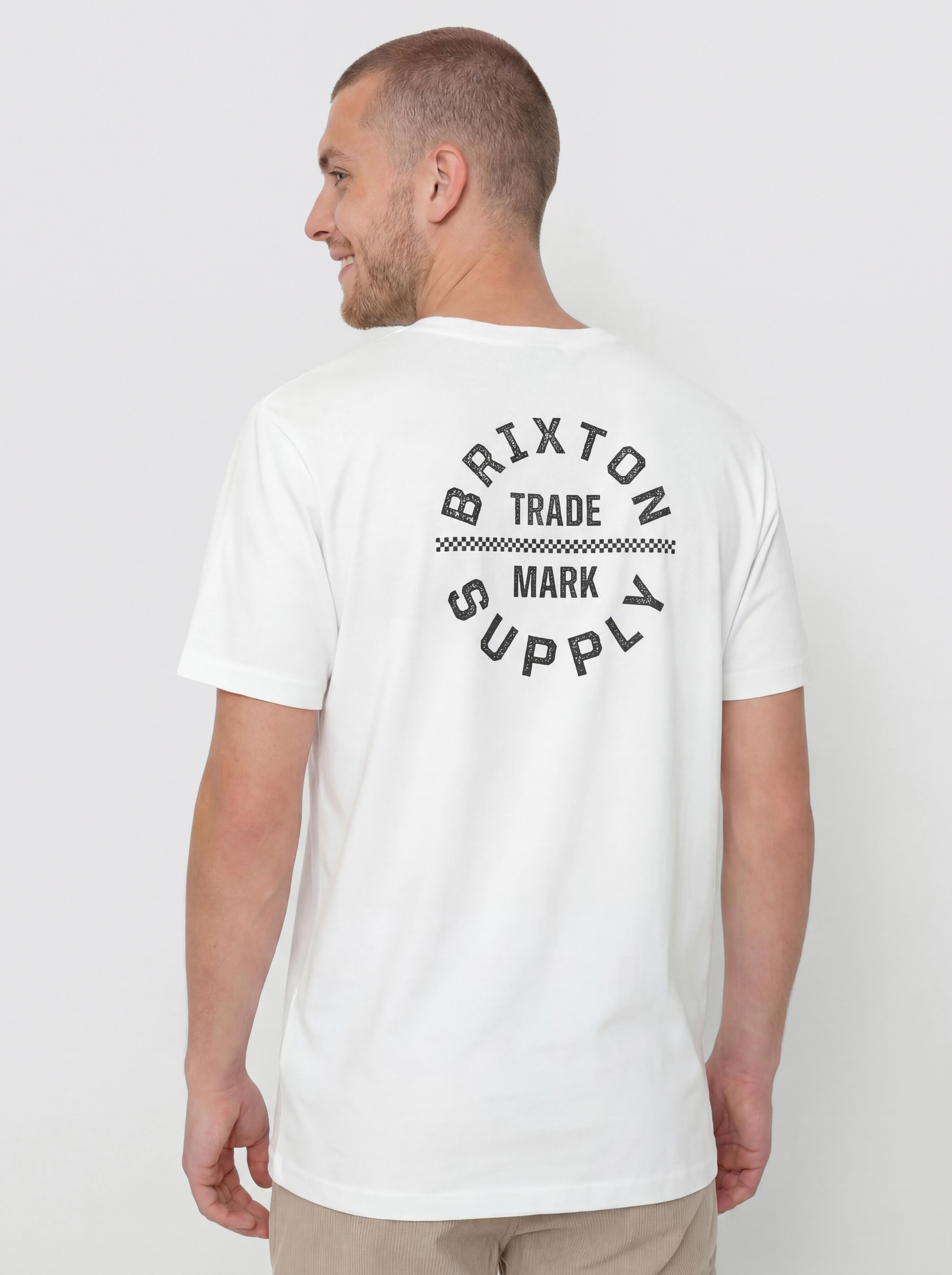 Тениска Brixton Oath V Std (white/black/checkered)