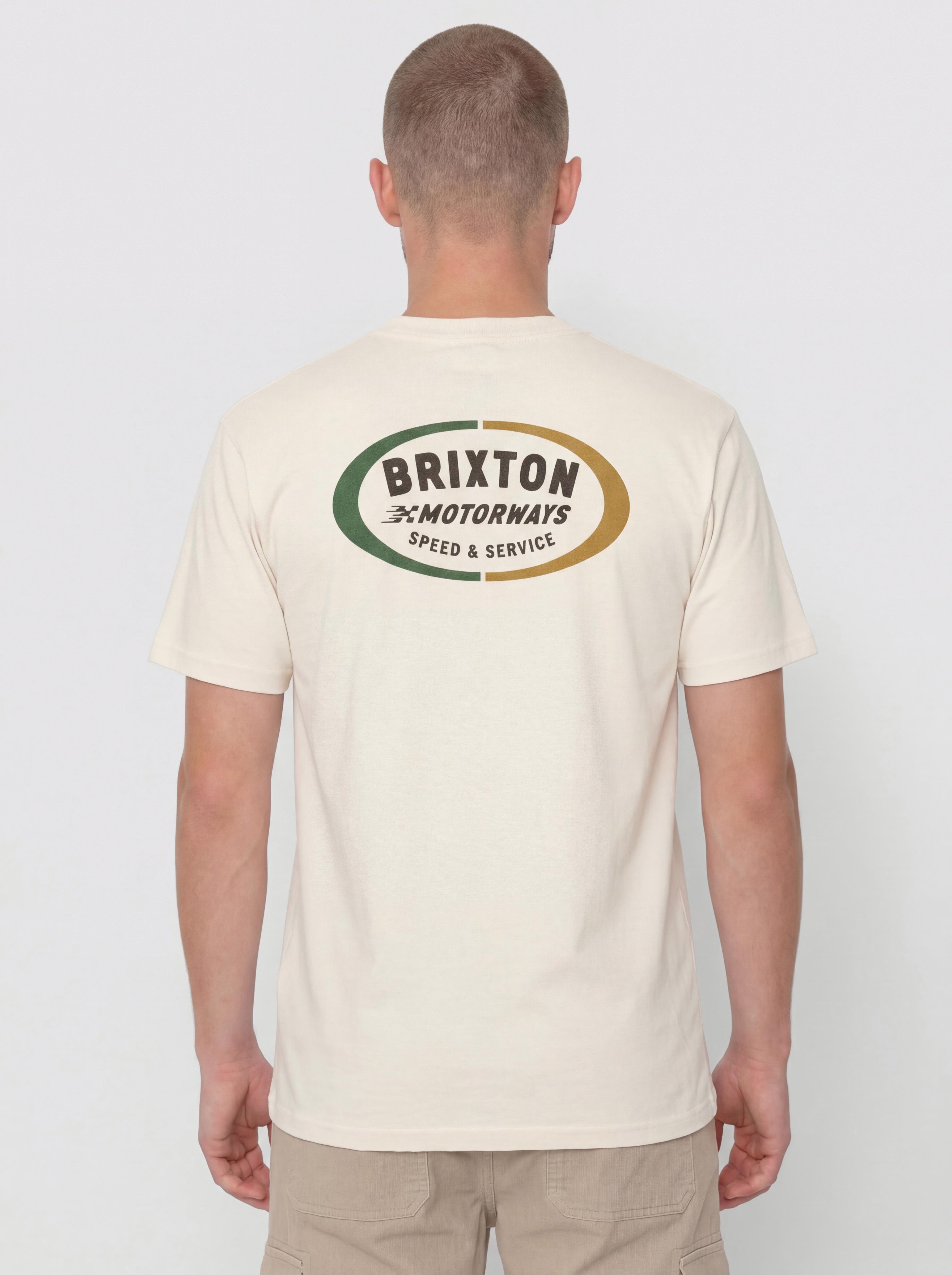Тениска Brixton Rhett Std (cream)