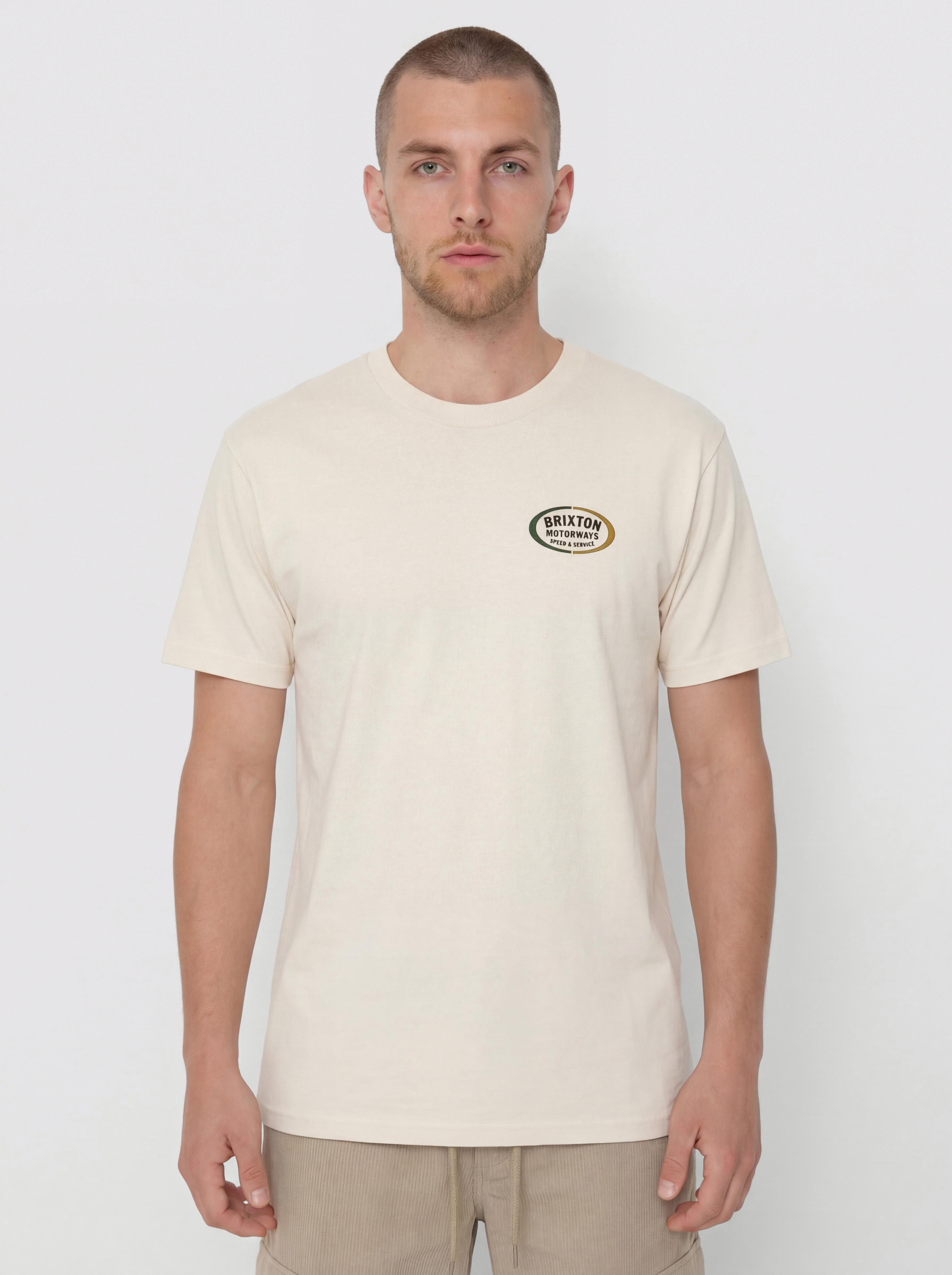 Тениска Brixton Rhett Std (cream)