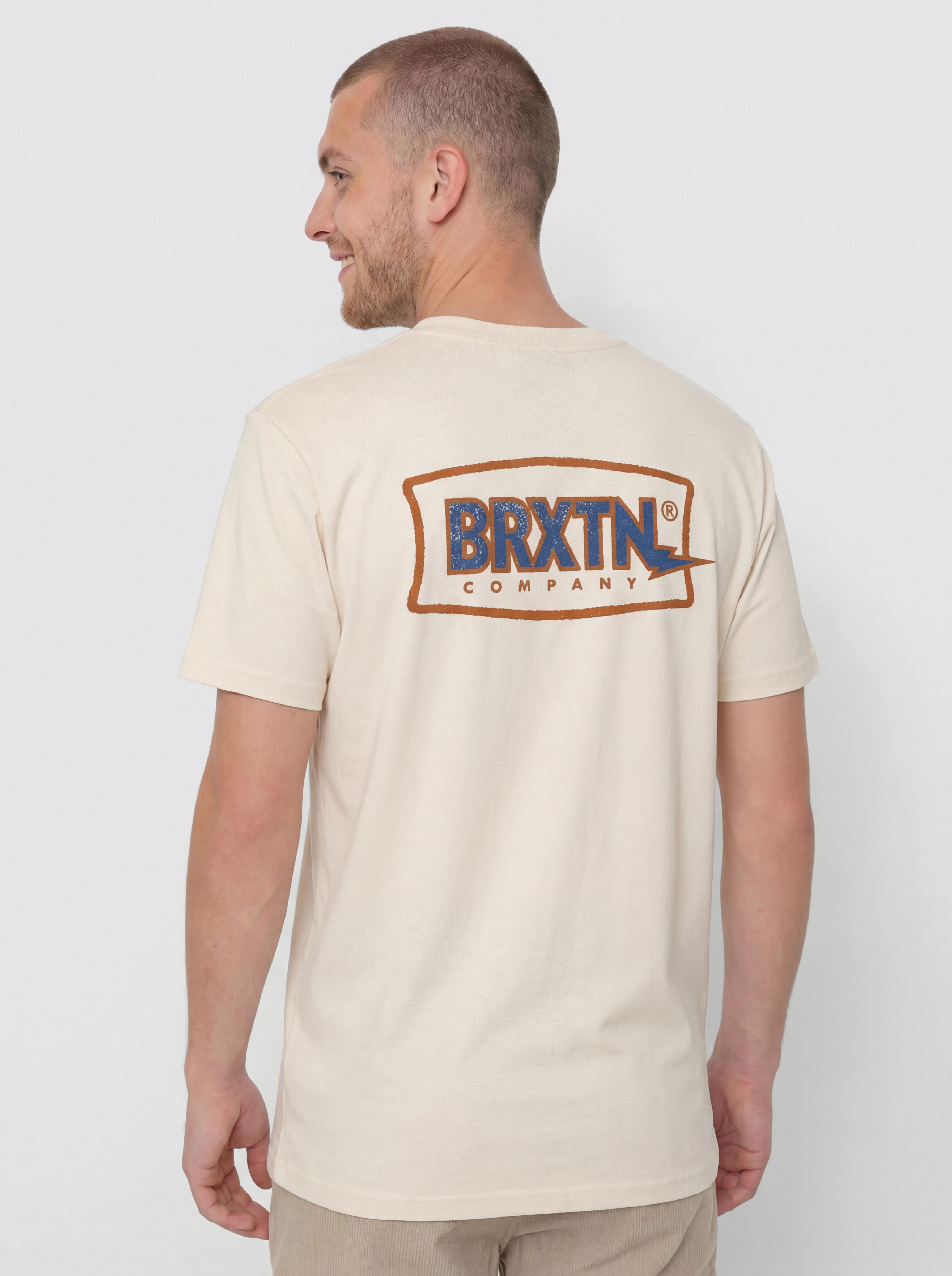 Тениска Brixton Lightning Std (cream)