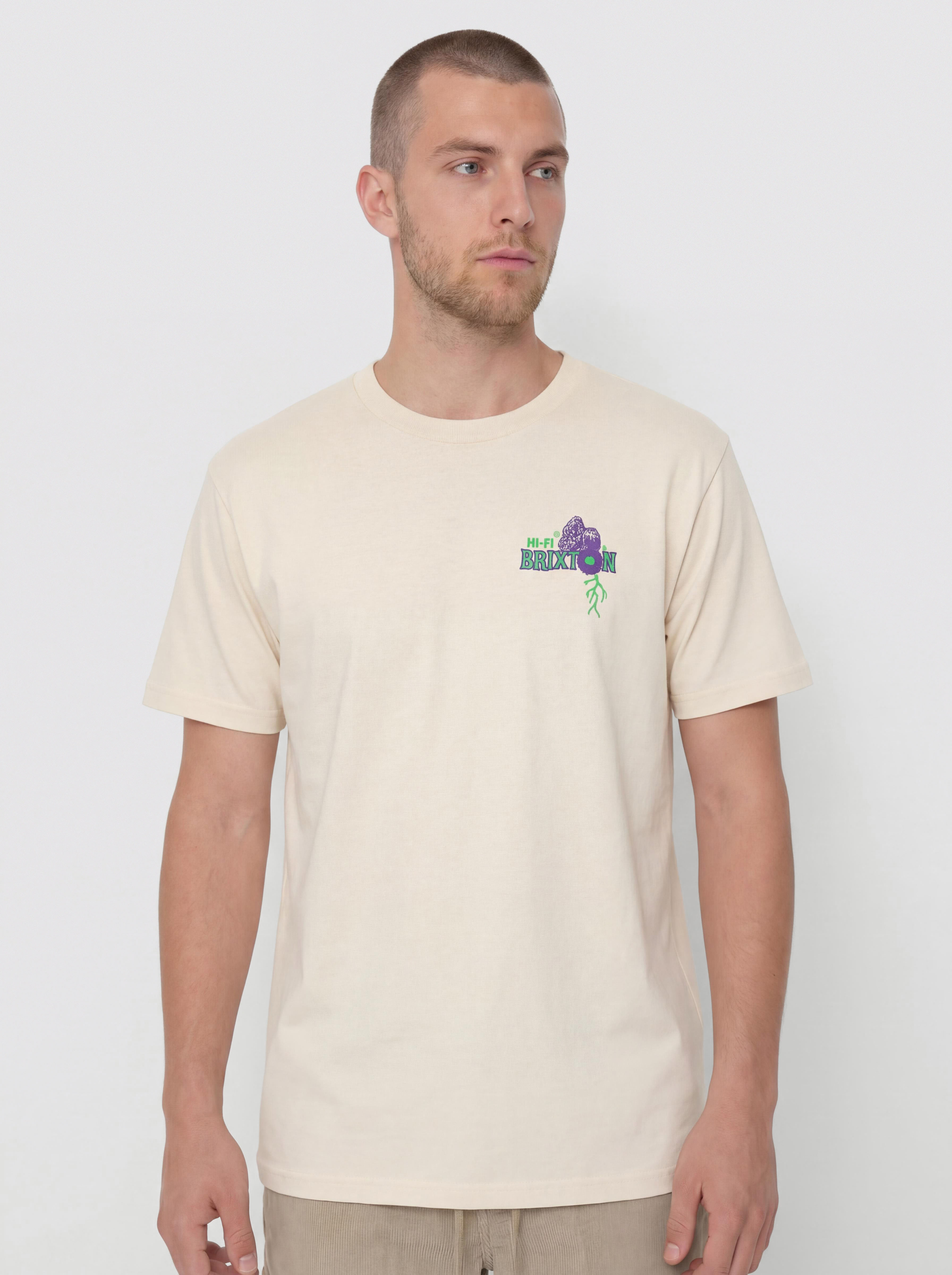 Тениска Brixton Maddox Std (cream)