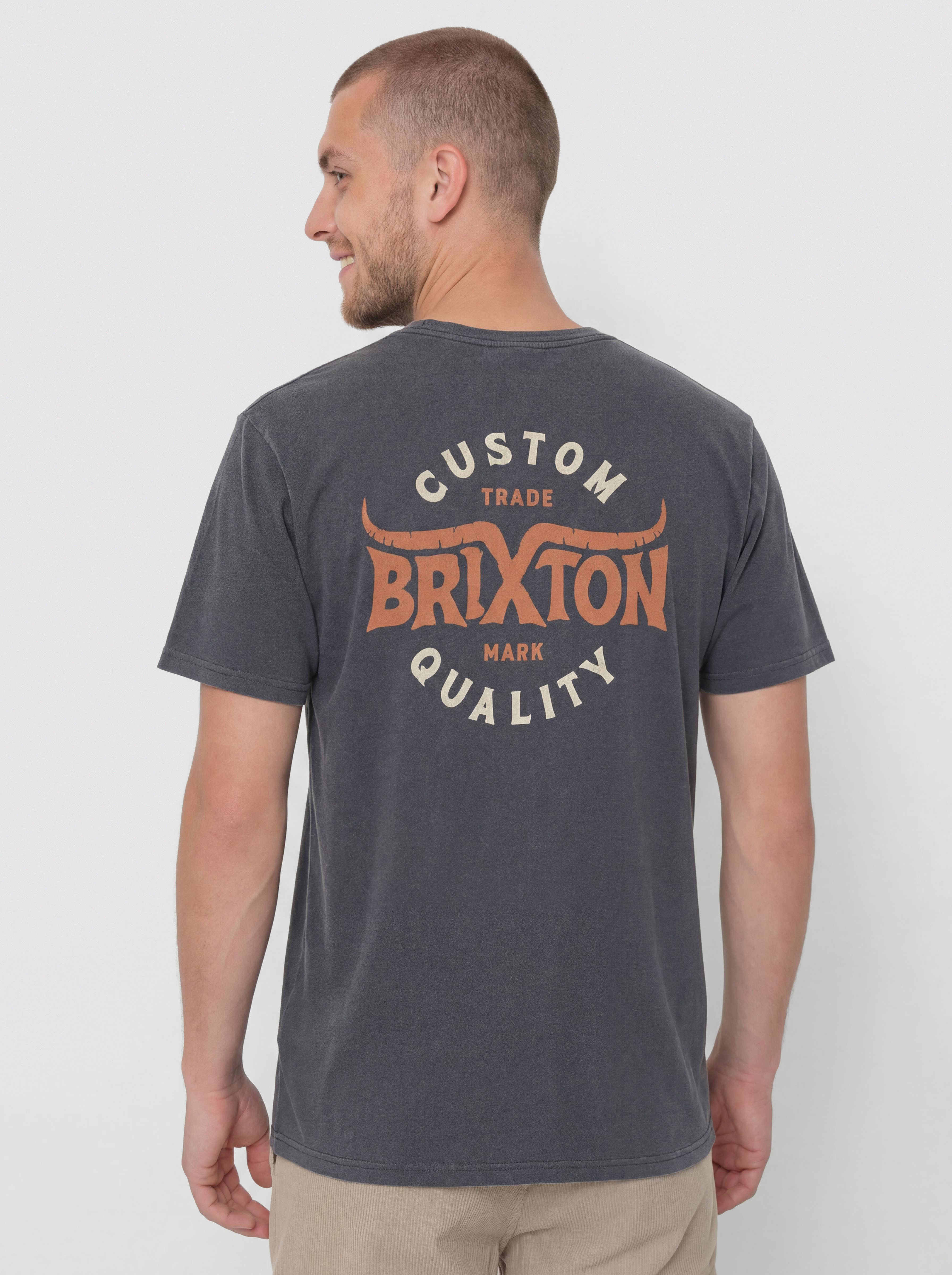 Тениска Brixton Gibson Stt (washed navy worn wash)