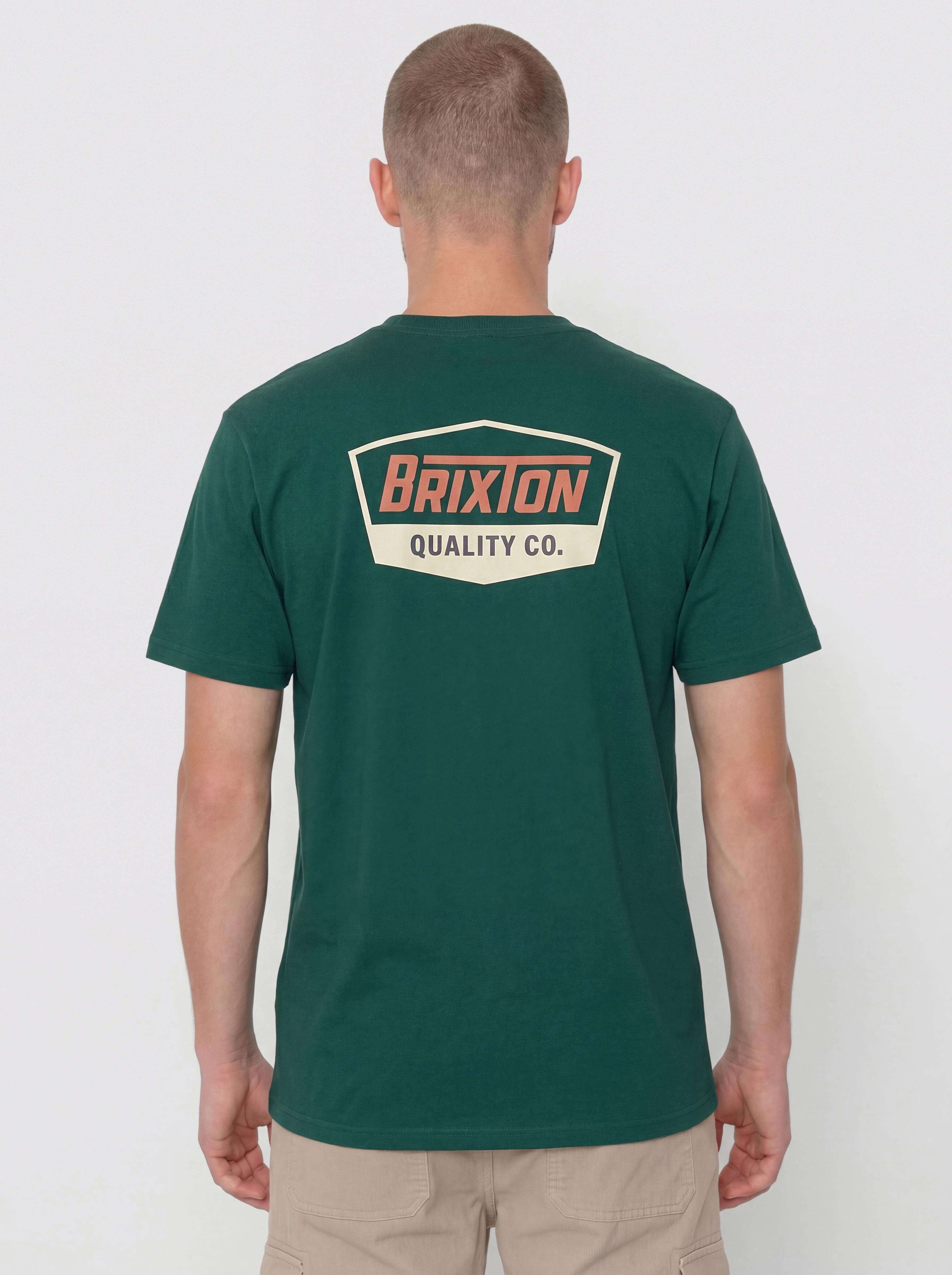 Тениска Brixton Regal Stt (deep emerald/rust/sand)