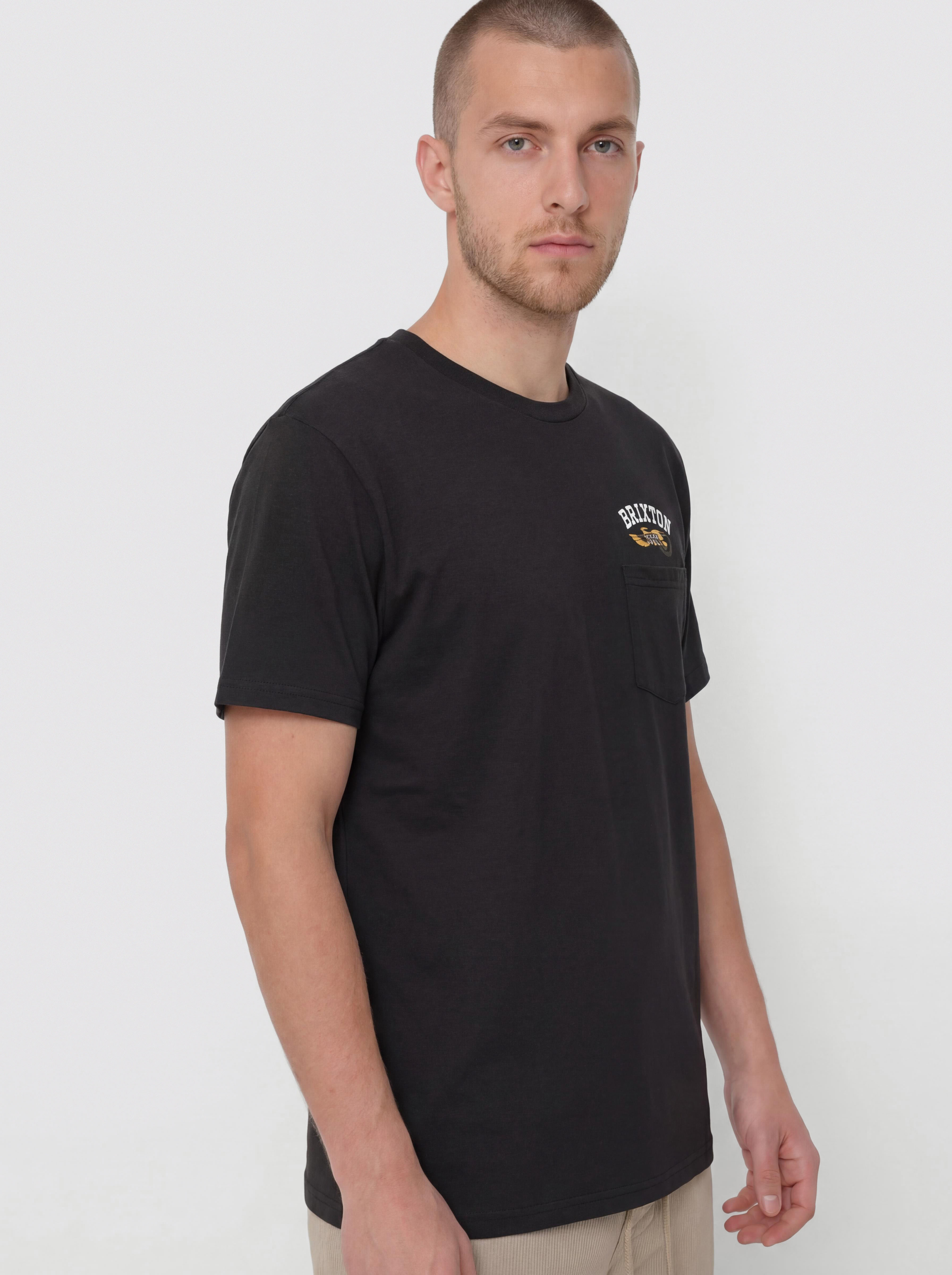Тениска Brixton Roller Tlrt Pkt (black)