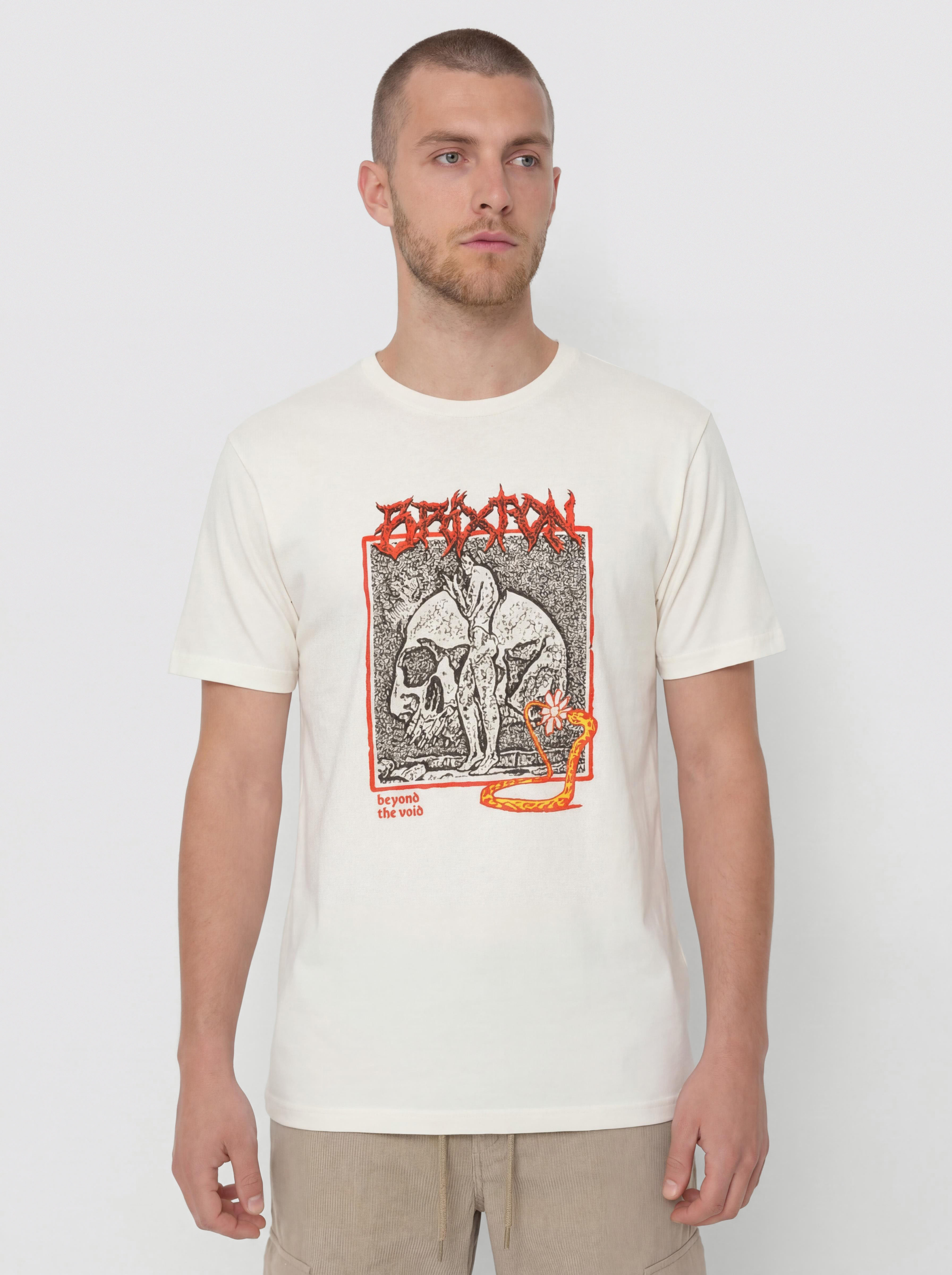 Тениска Brixton Void Premium Stt (off white worn wash)