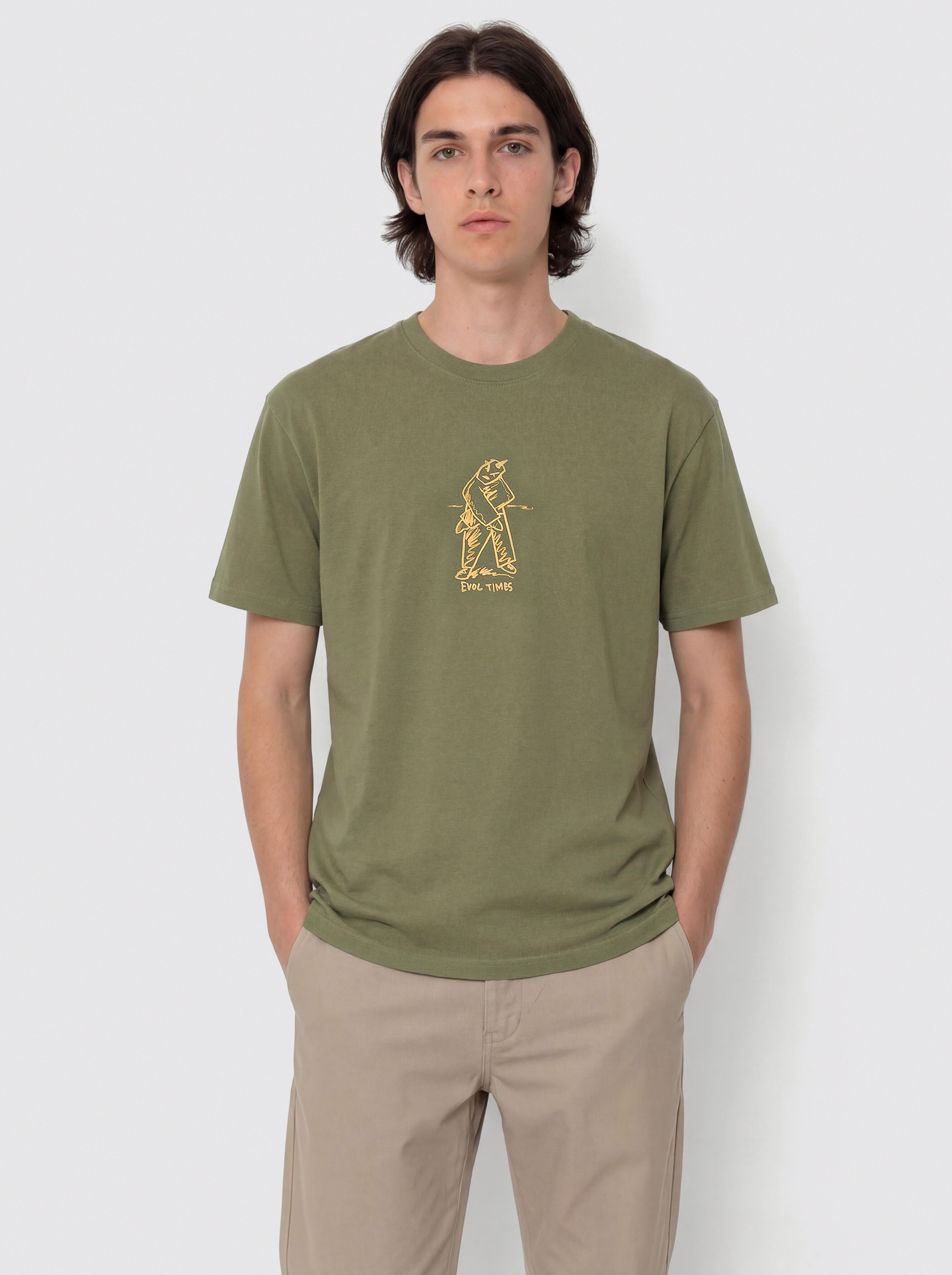 Тениска Polar Skate Evol Times (army green)