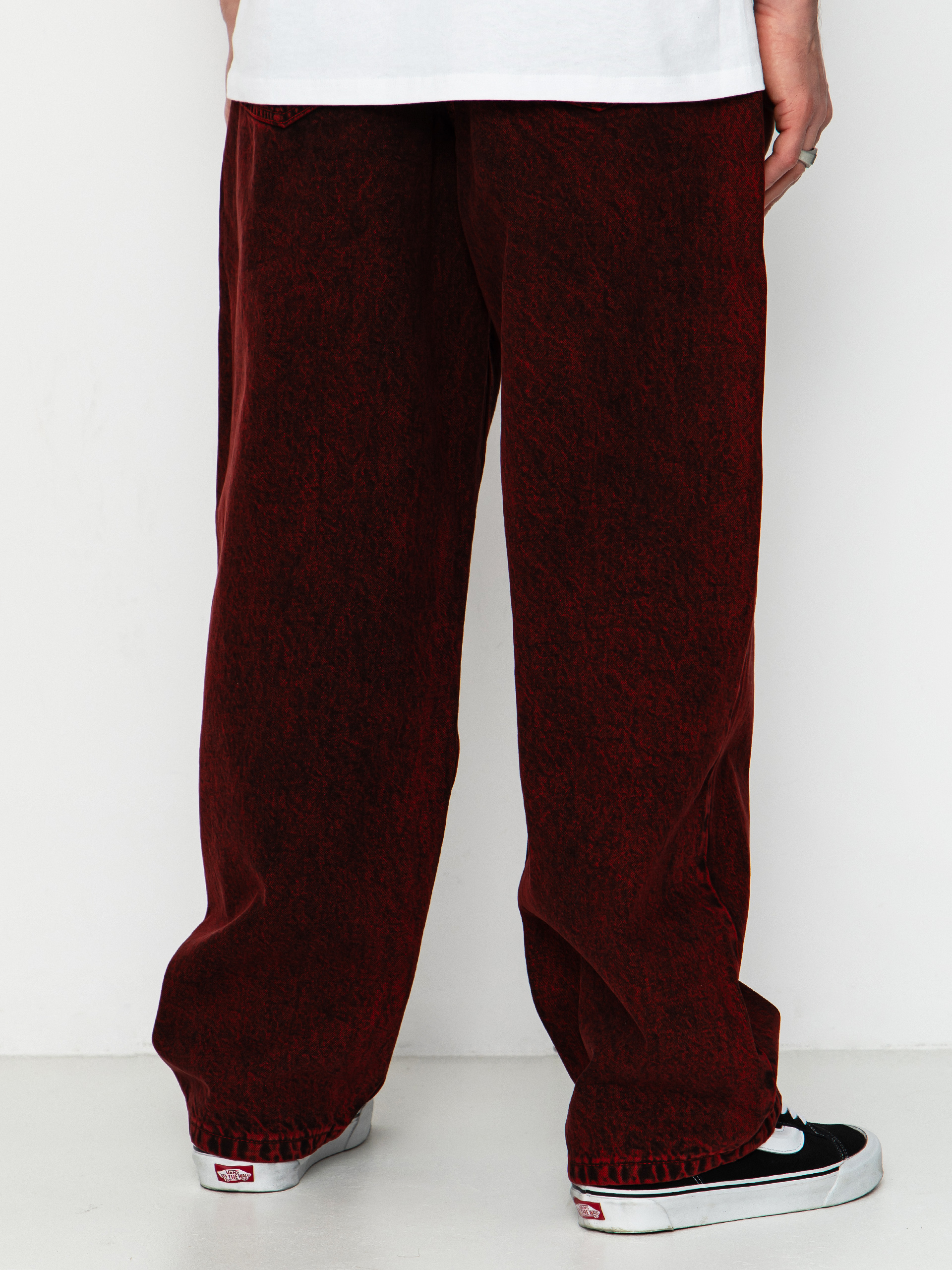 Панталони Vans Check 5 Baggy Acid Overdyed Denim (racing red)