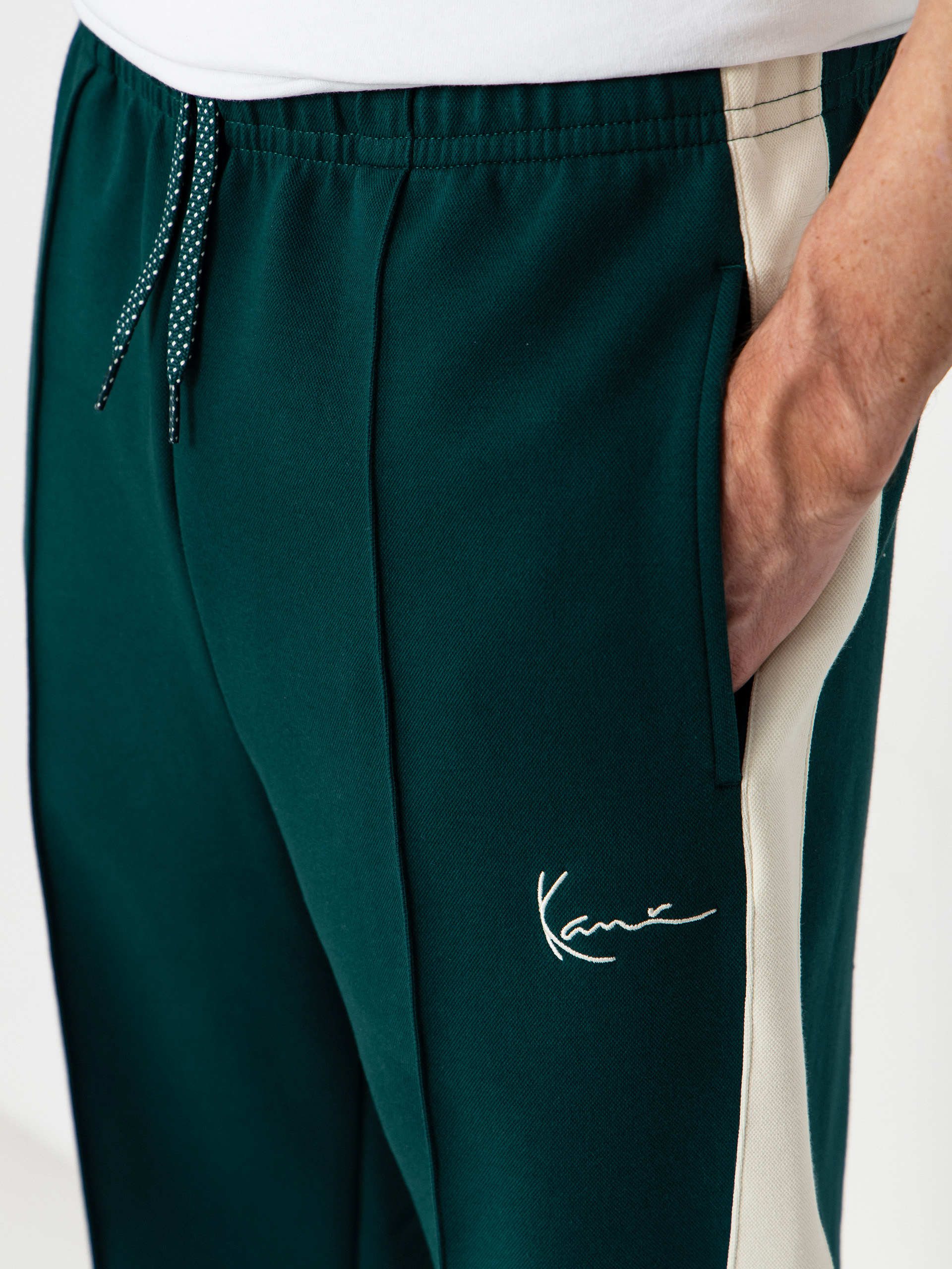 Панталони Karl Kani Signature Sidestripe Pique (green)