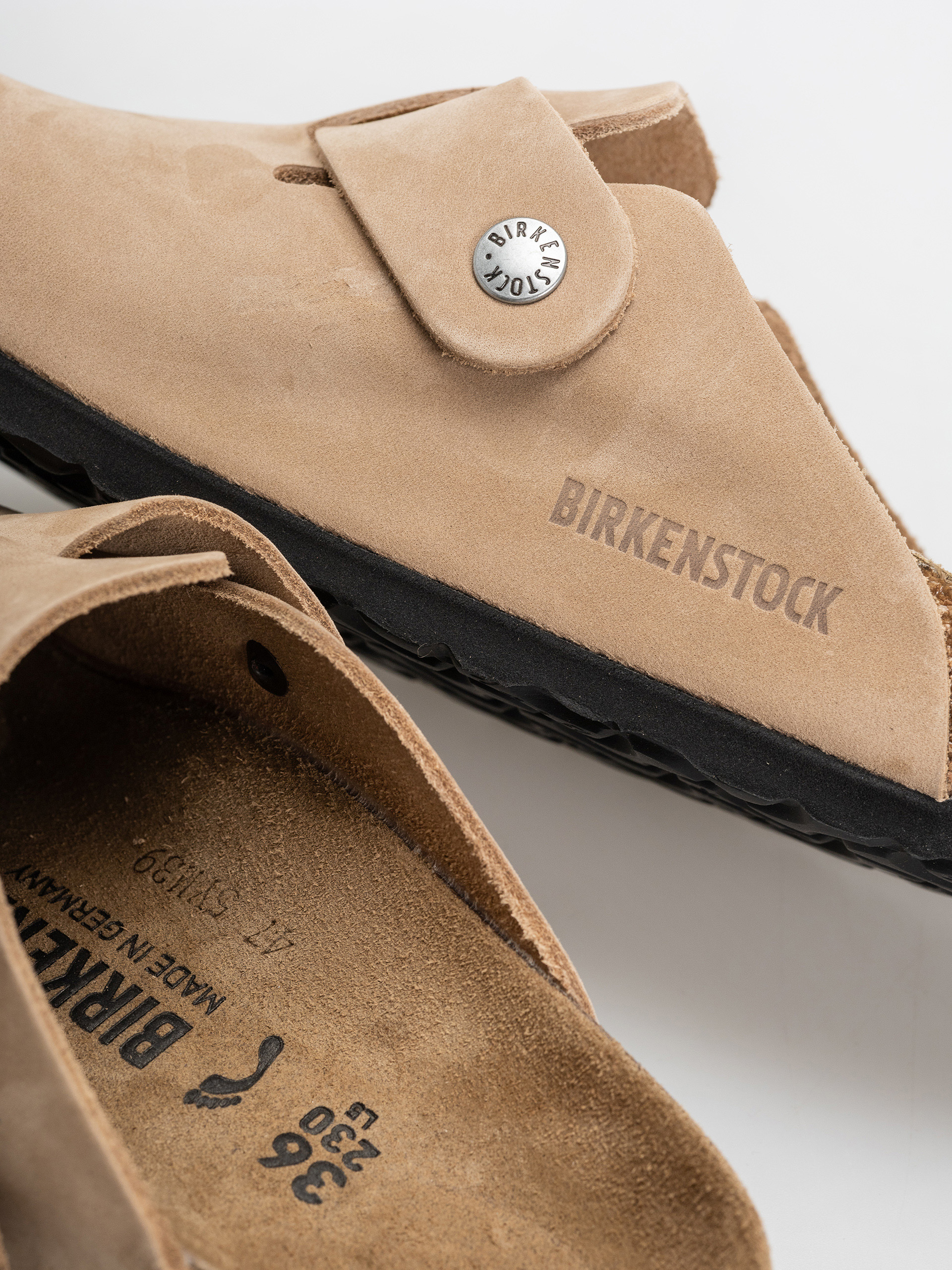 Чехли Birkenstock Boston Wire Buckle Nubuck Leather Narrow (sandcastle)