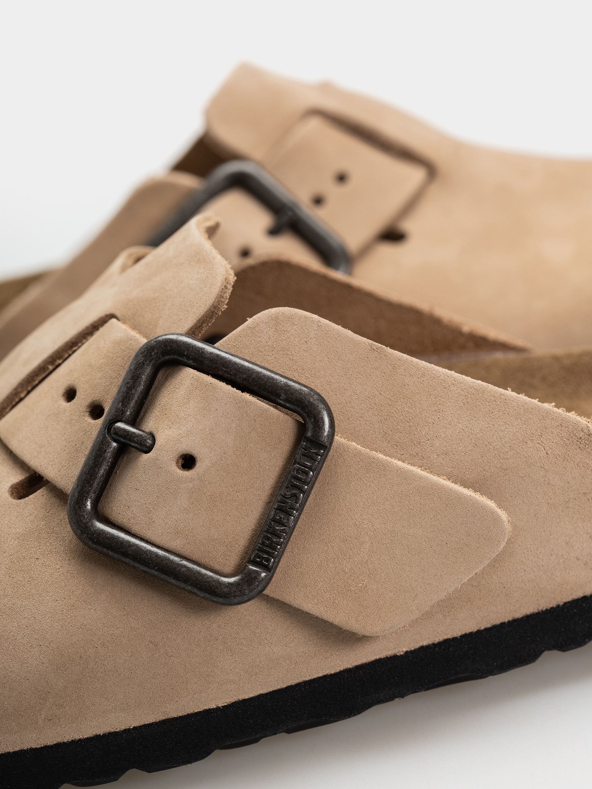 Чехли Birkenstock Boston Wire Buckle Nubuck Leather Narrow (sandcastle)