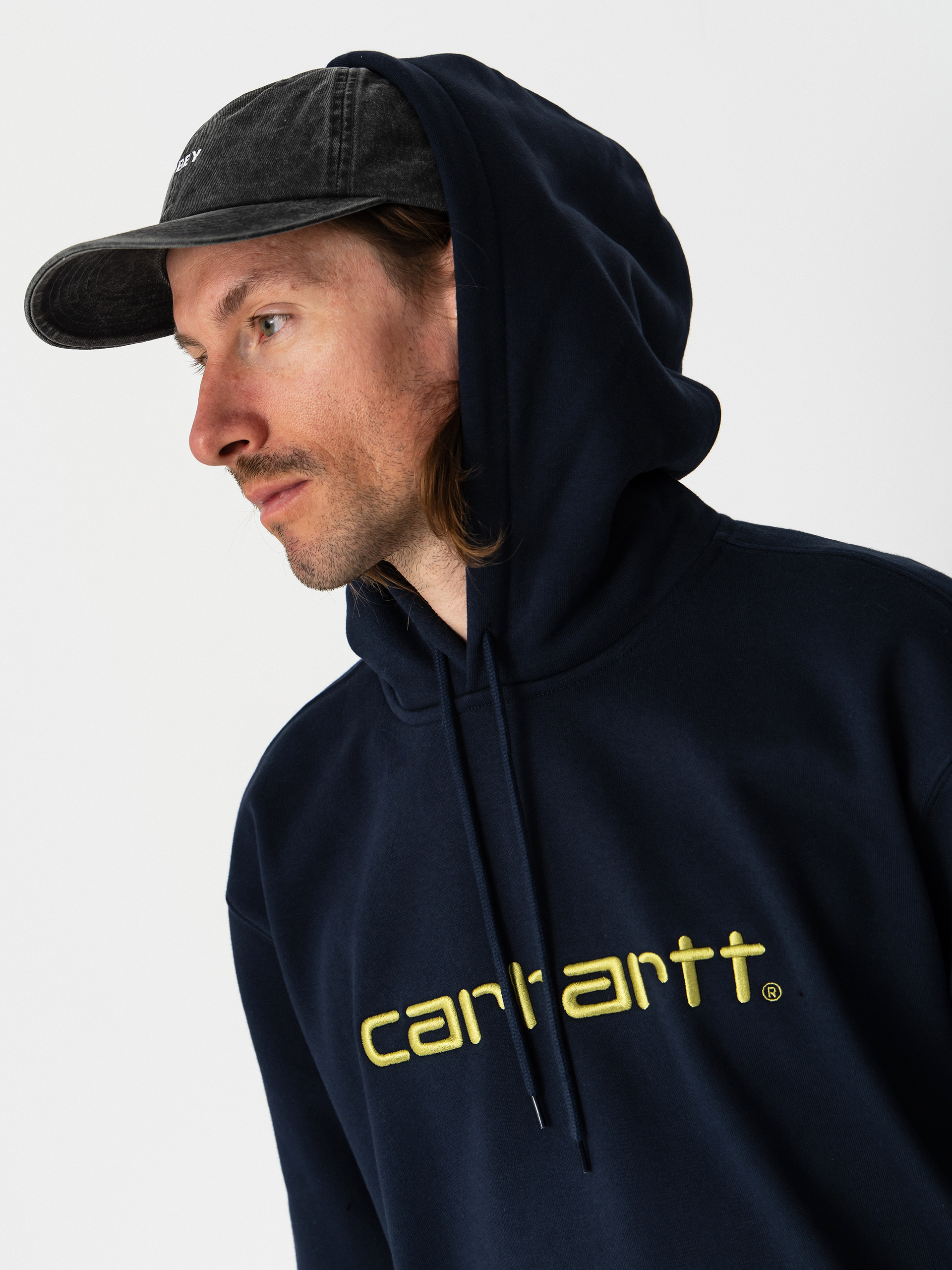 Суитшърт с качулка Carhartt WIP Carhartt HD (deep night/gentle green)