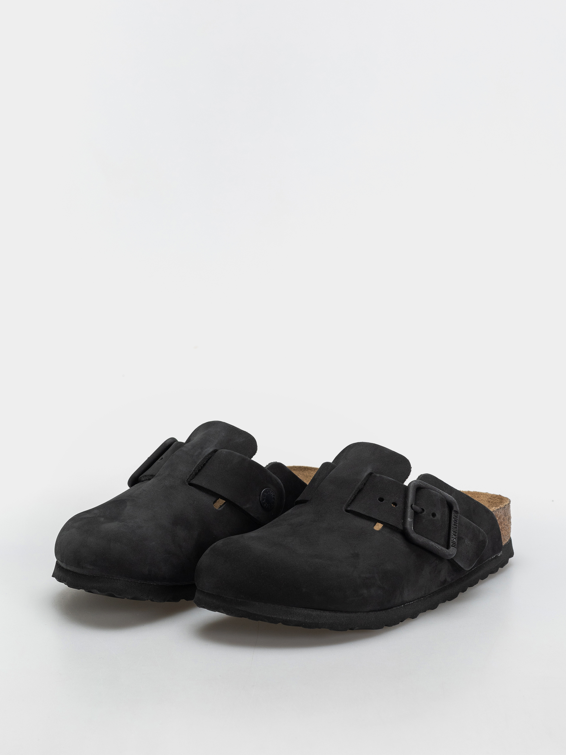Чехли Birkenstock Boston Wire Buckle Nubuck Leather Narrow (black)