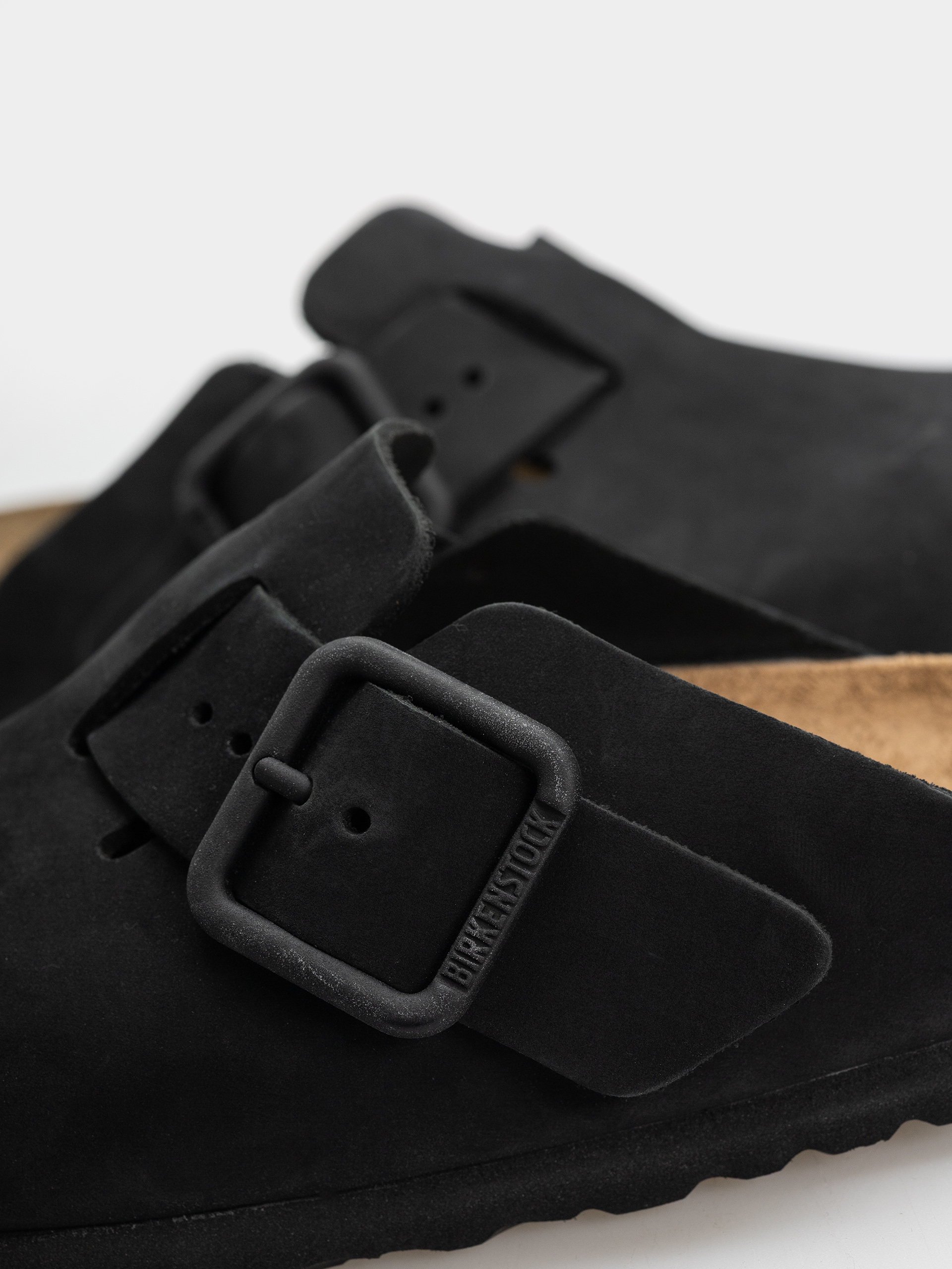 Чехли Birkenstock Boston Wire Buckle Nubuck Leather Narrow (black)