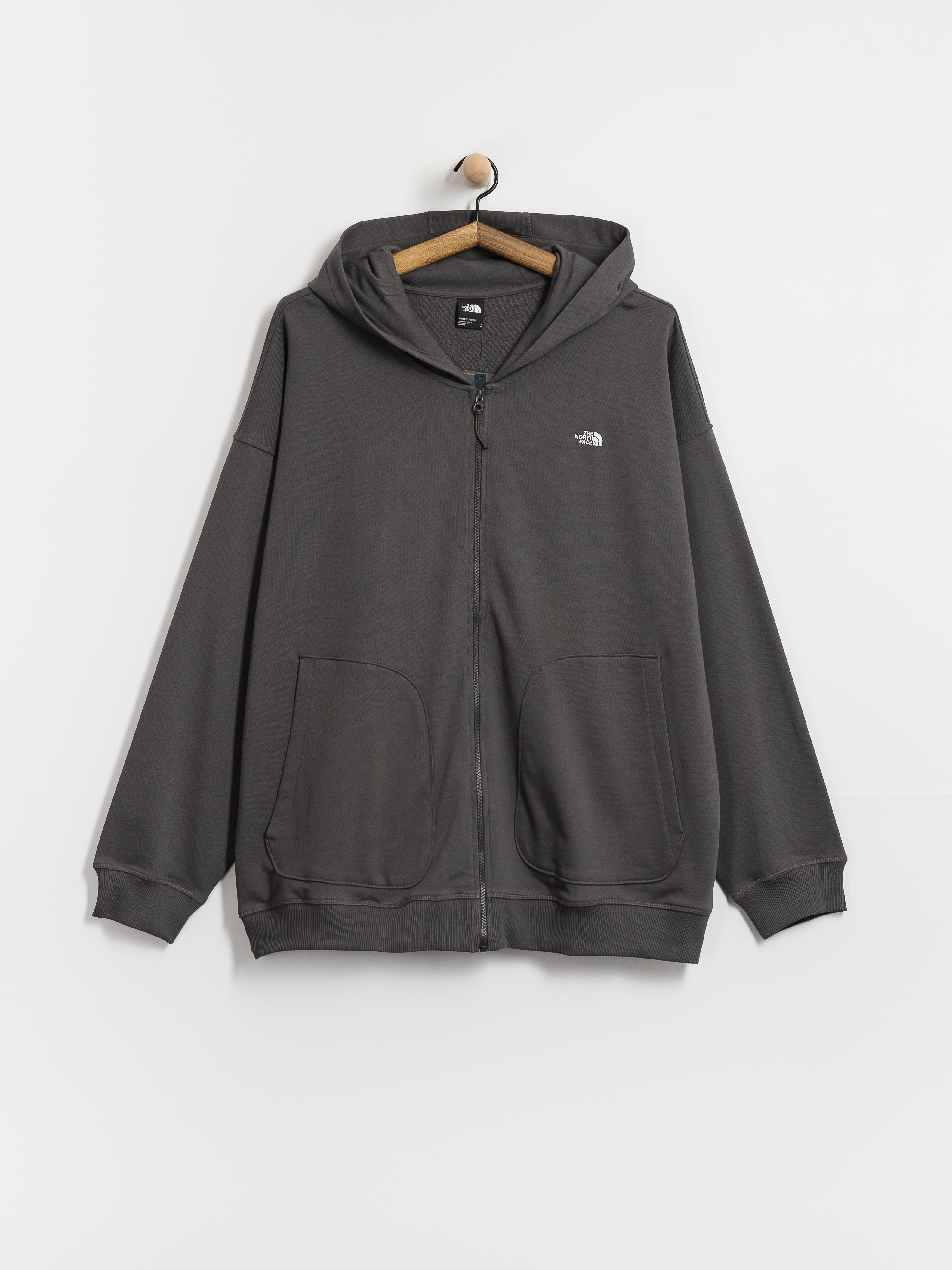 Суитшърт с качулка The North Face Essential Oversize ZHD (anthracite grey)