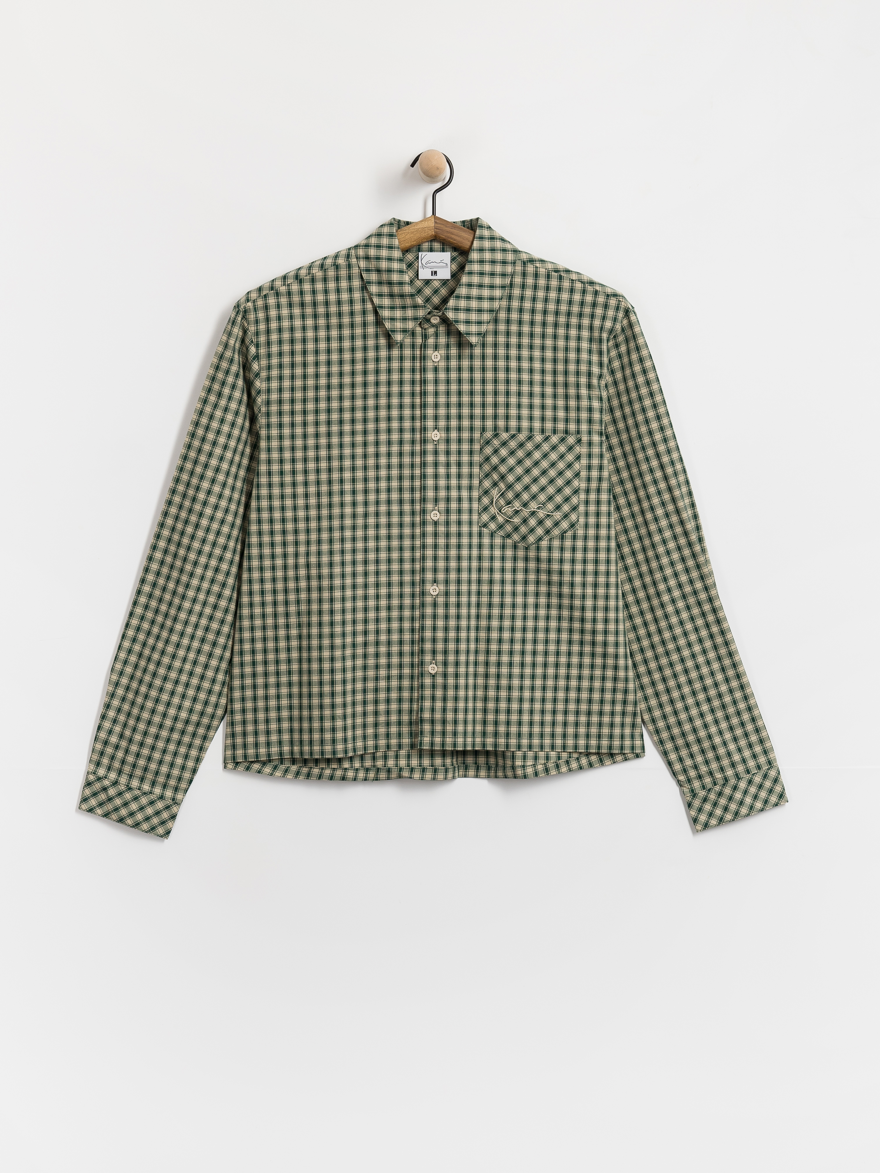 Риза Karl Kani Signature Check Boxy (green)