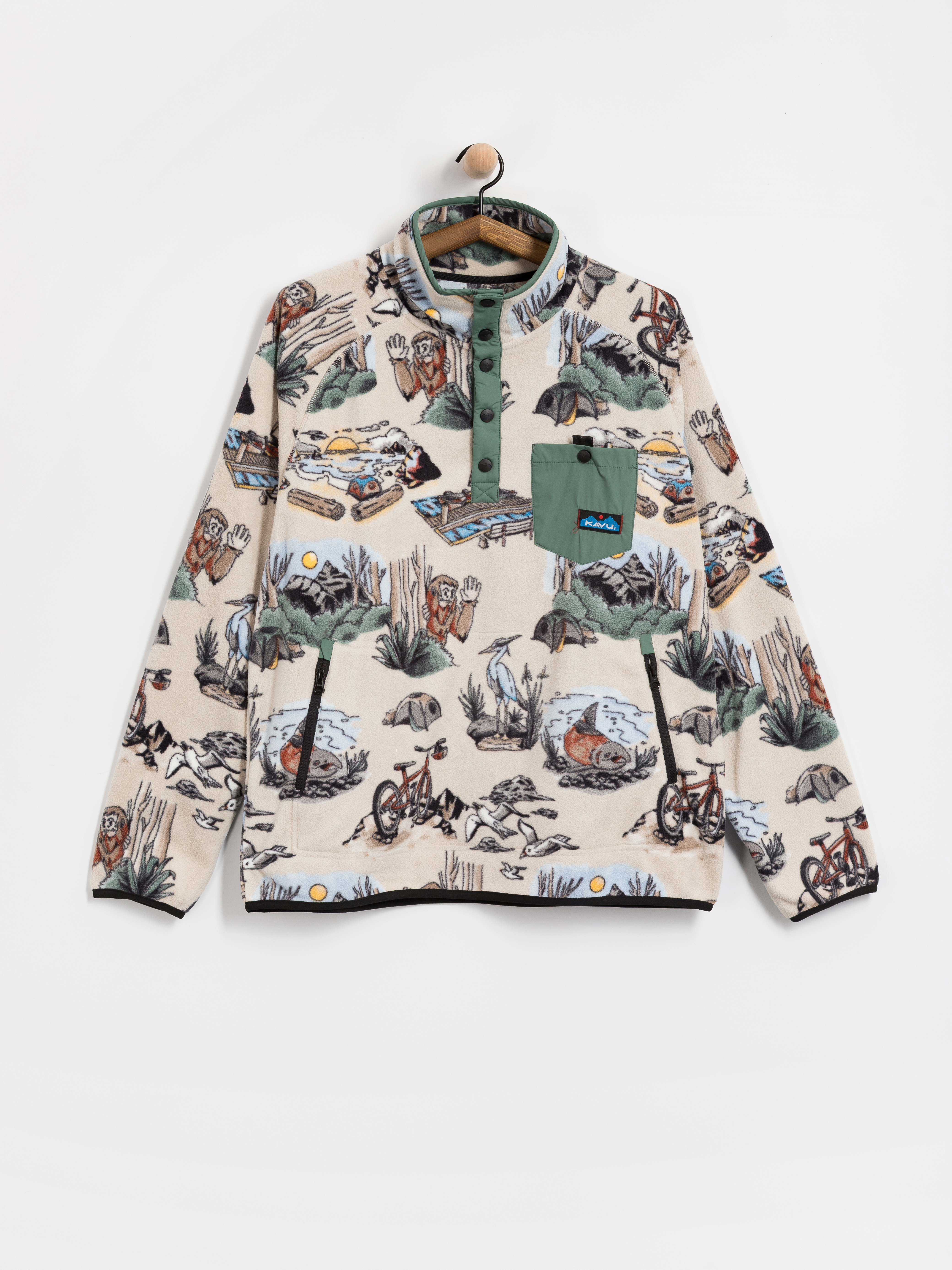 Мъжки Поларени суитшърт Kavu Teannaway (places to be)