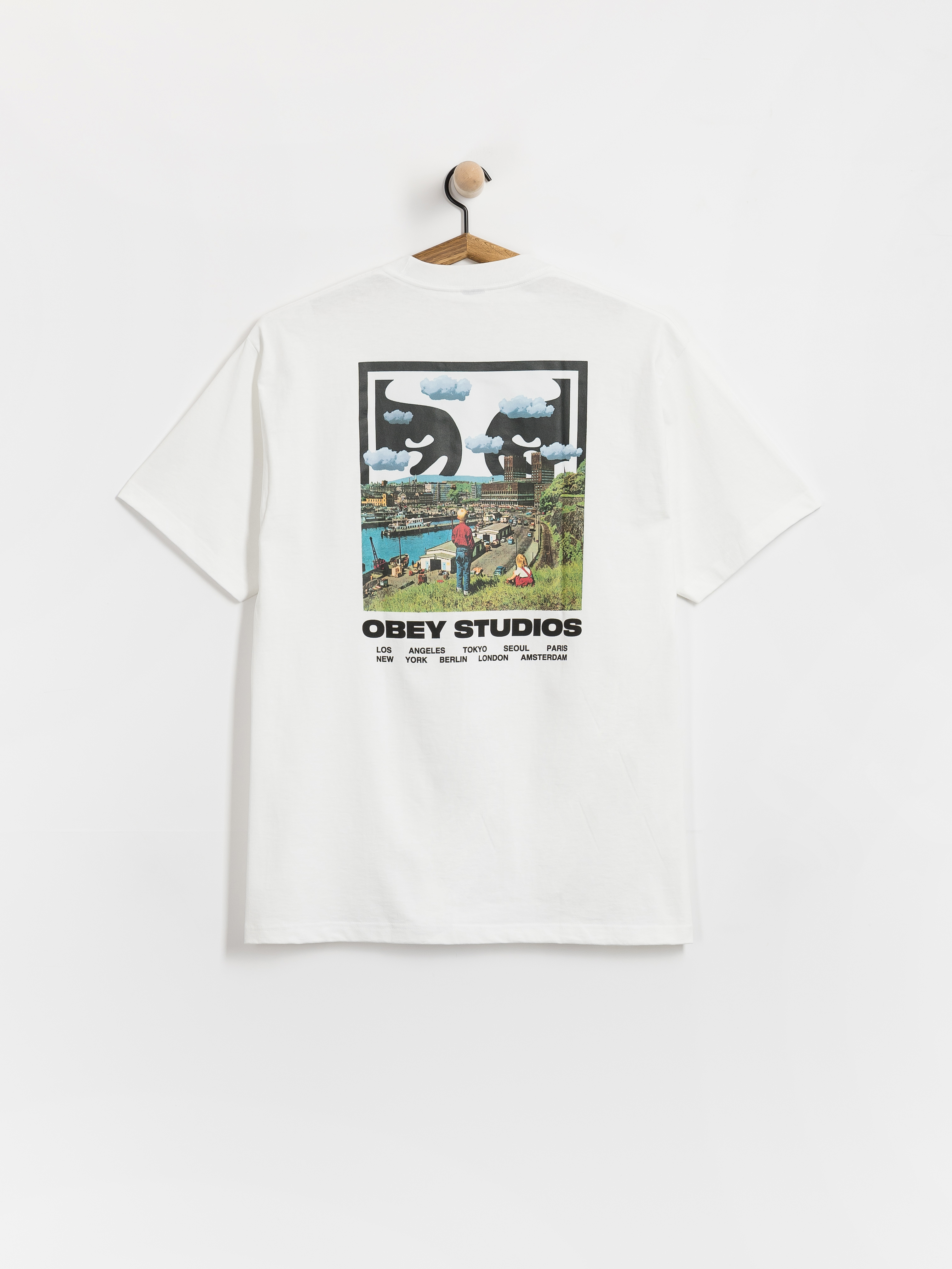 Тениска OBEY Sky Face (white)