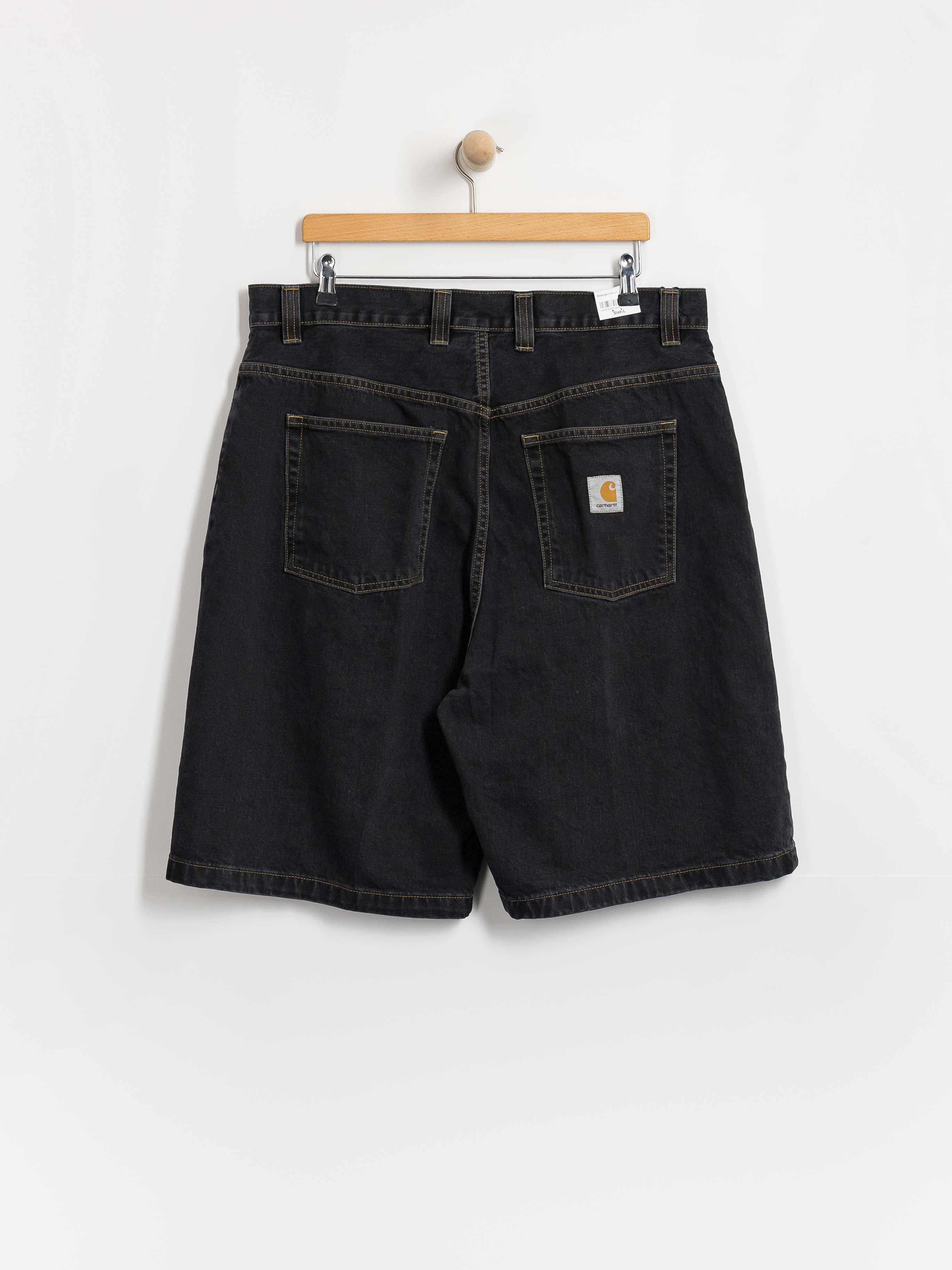 Къси панталони Carhartt WIP Brandon (black stone washed)